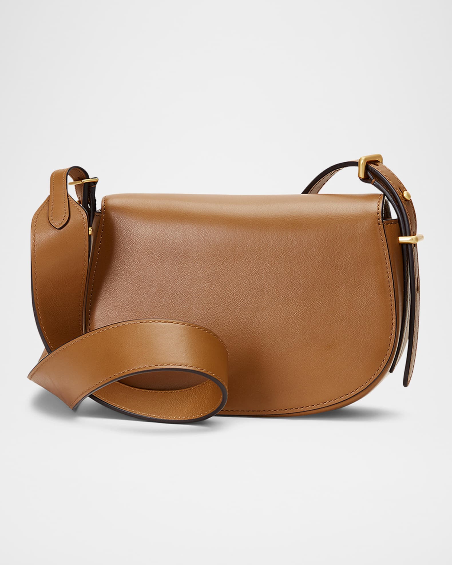 Polo Ralph Lauren Polo ID Mini Calfskin Saddle Bag Neiman Marcus