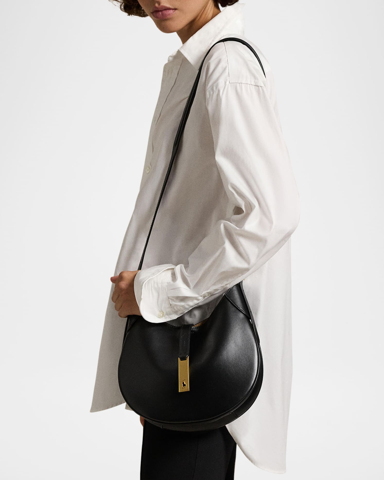 Small Sport Leather Shoulder Bag 1