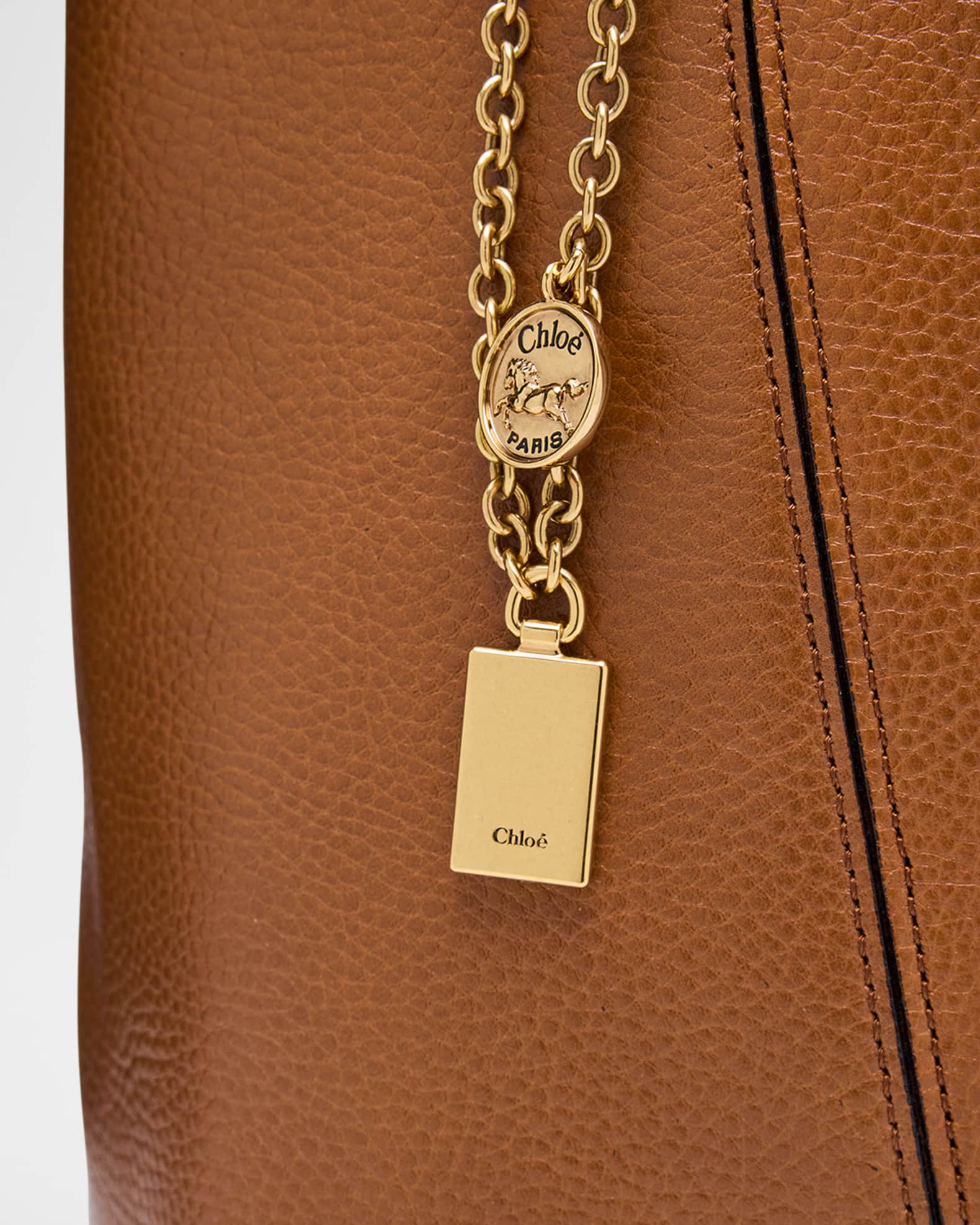 Chloe Spin Medium Tote Bag in Leather | Neiman Marcus