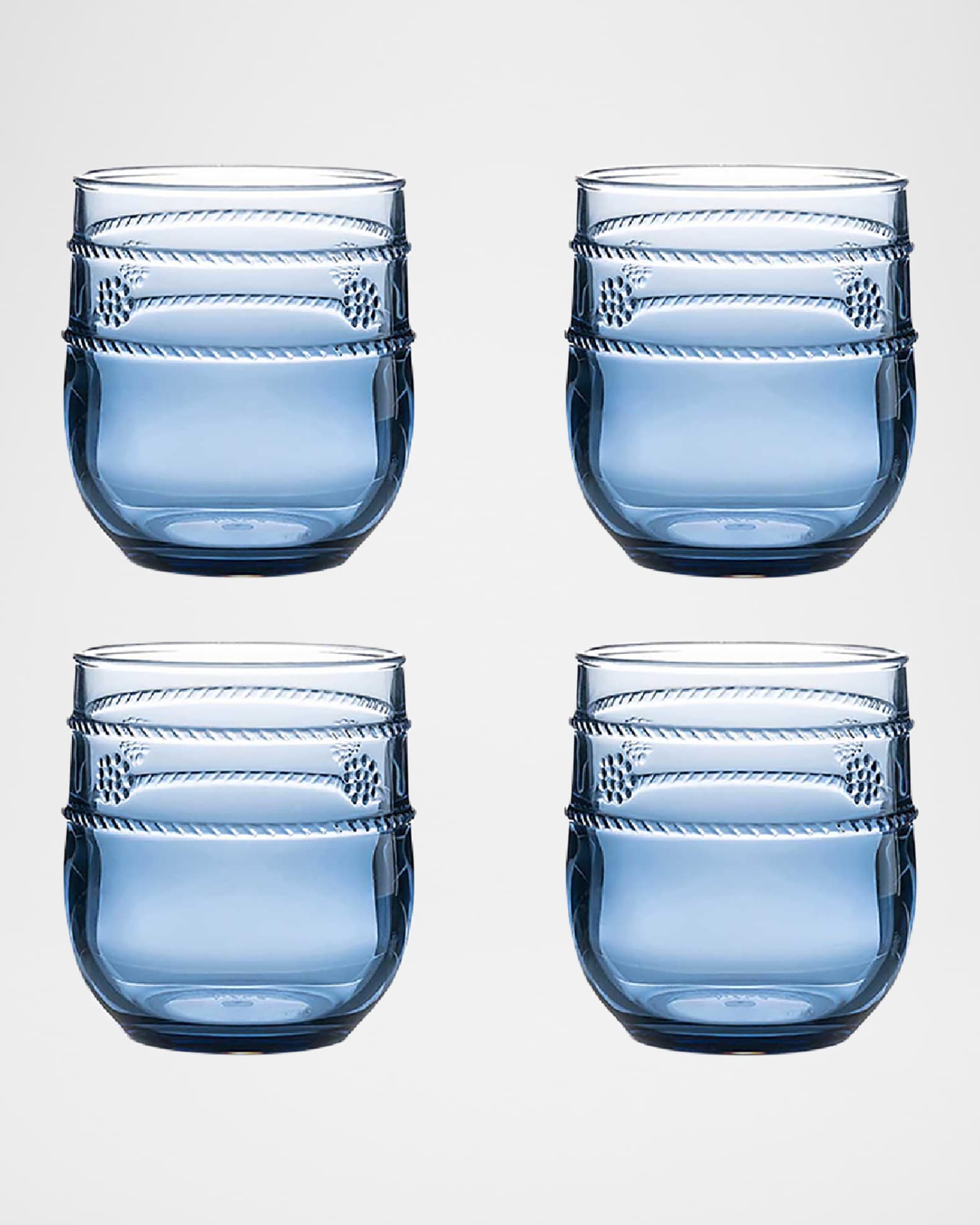 Isabella Acrylic Small Blue Tumblers, Set of 4 0