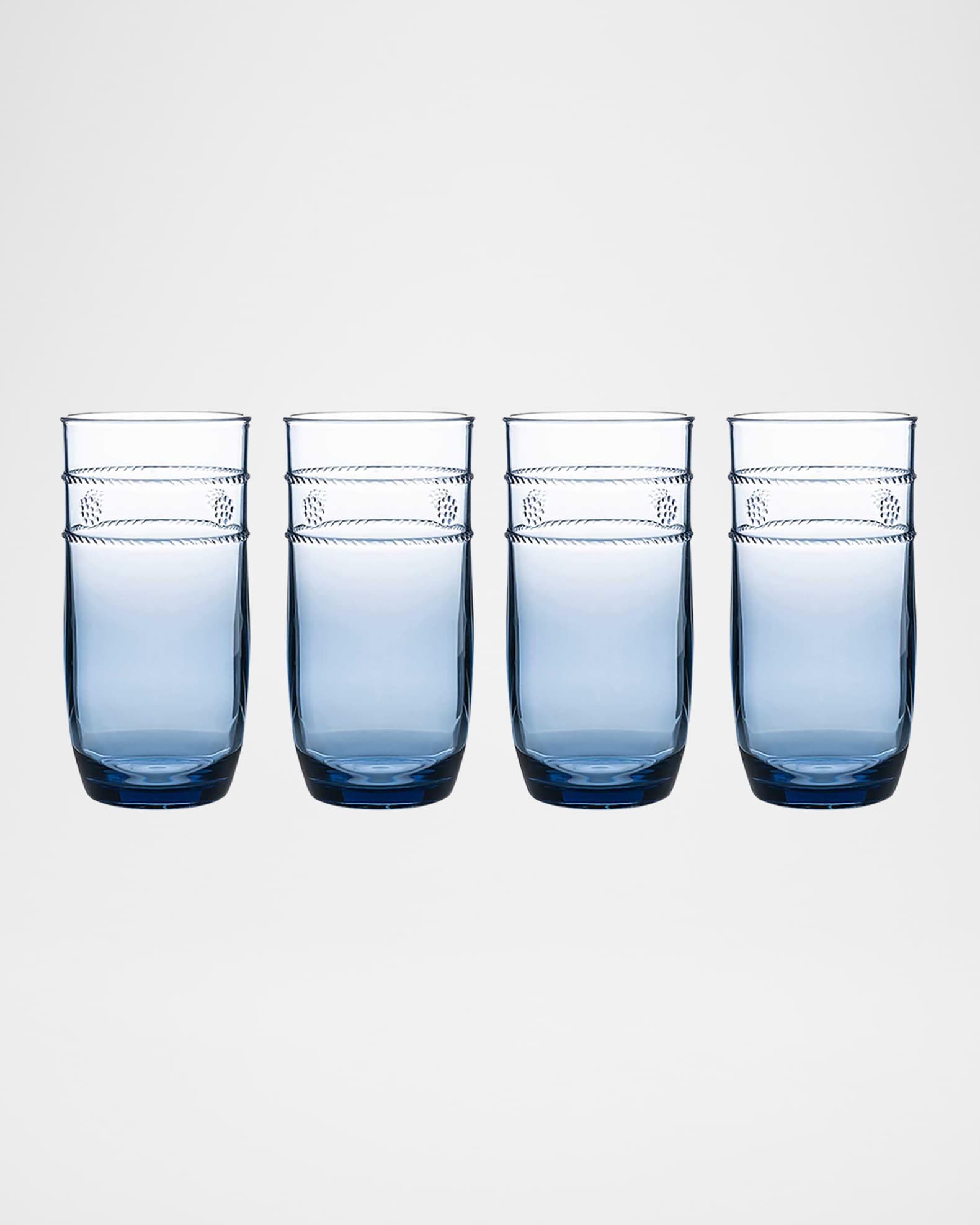 Isabella Acrylic Large Blue Tumblers, Set of 4 0