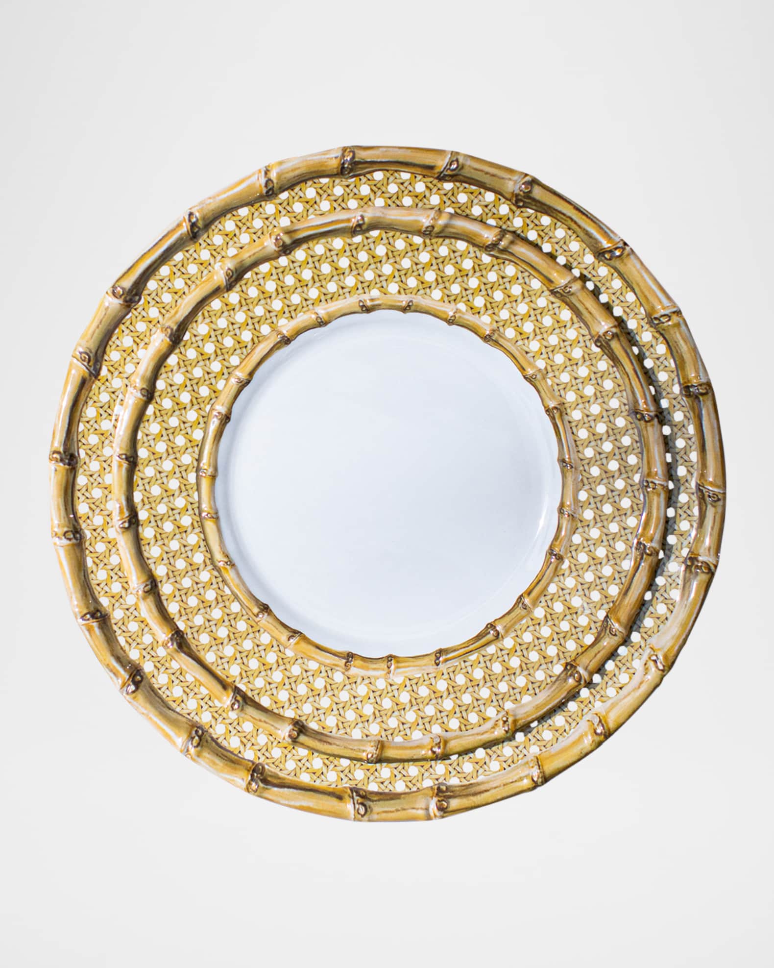 Juliska Bamboo Caning Melamine Dessert/Salad Plates, Set of 4 Neiman