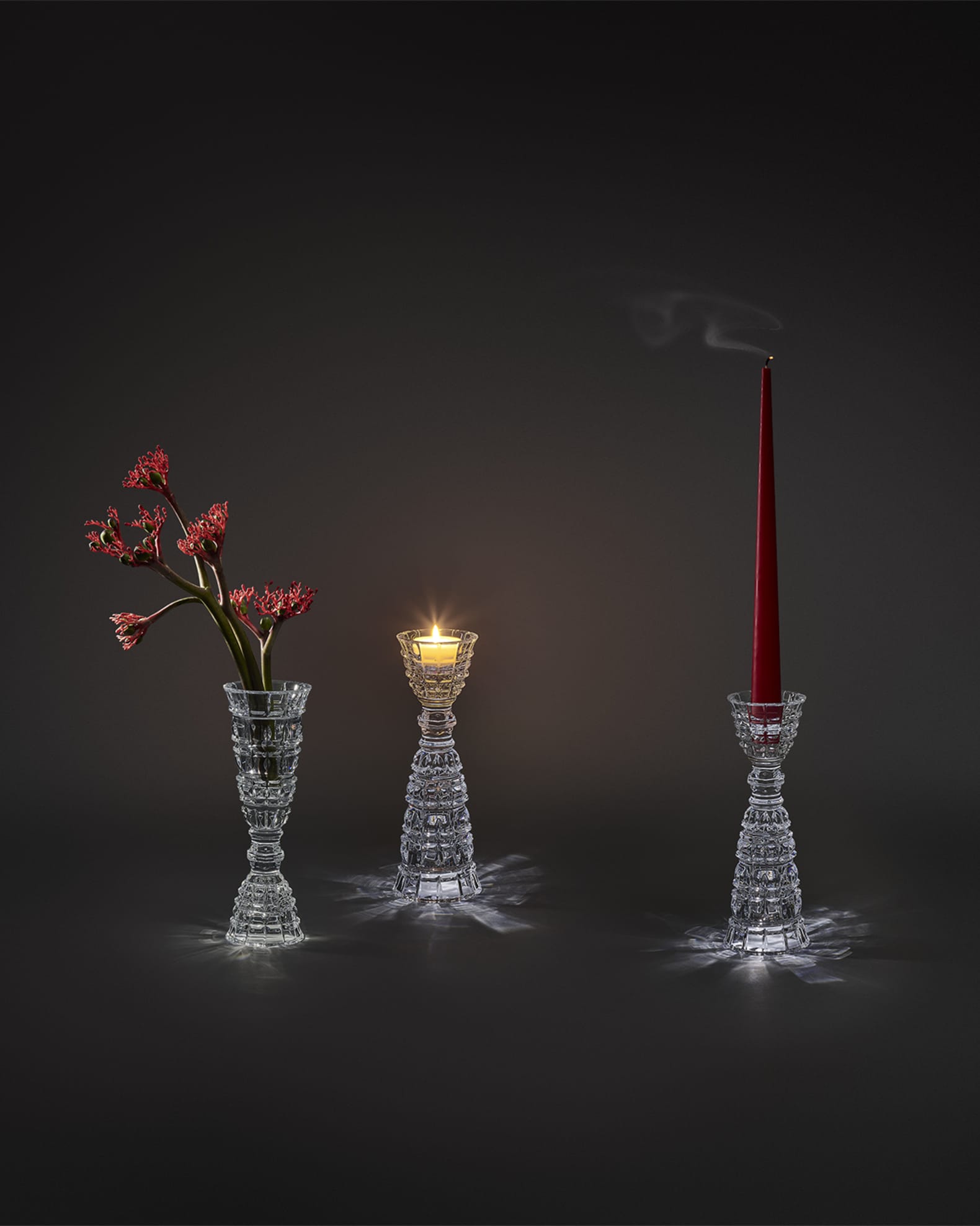 Baccarat New Antique Mirage Dual Candlestick | Neiman Marcus