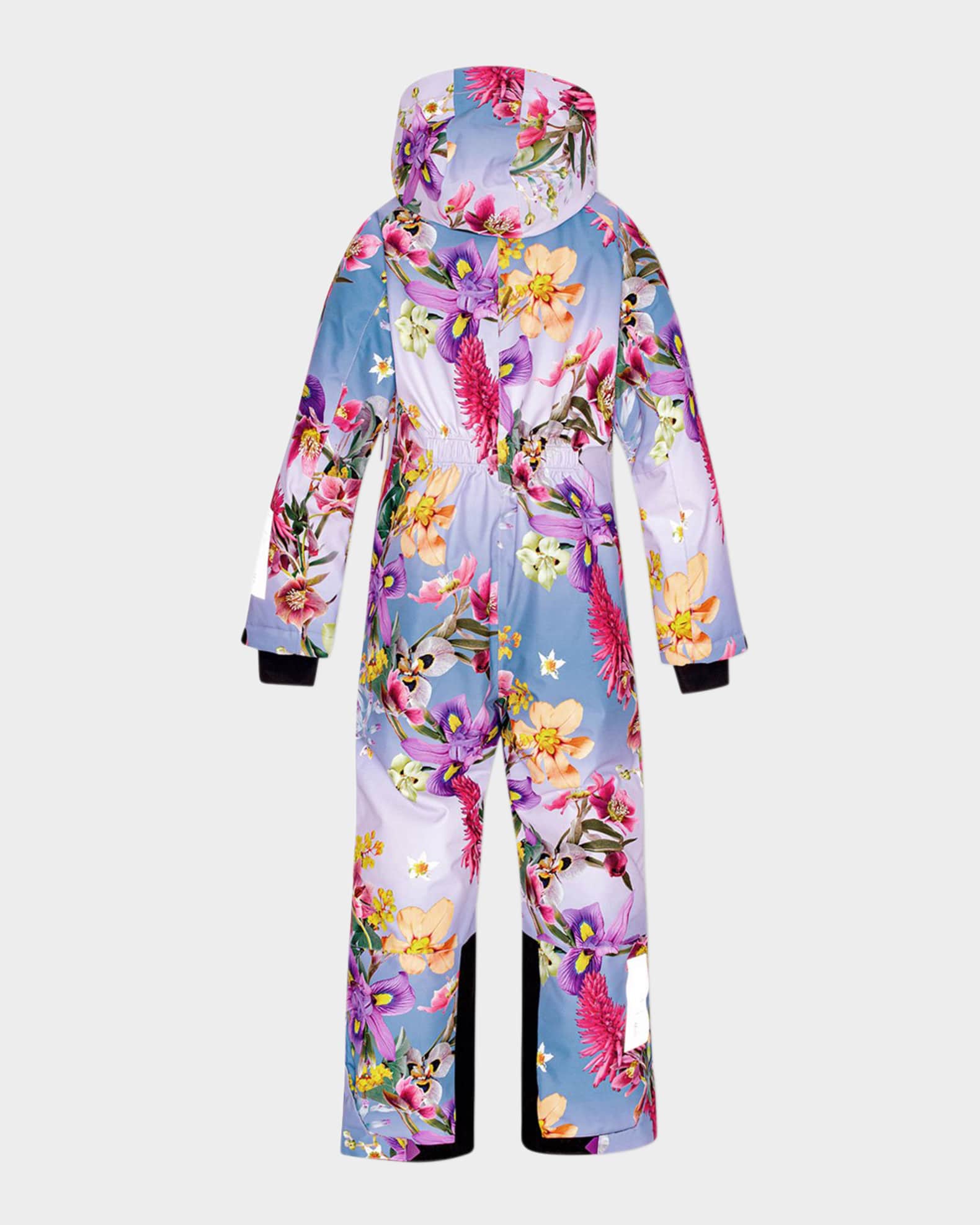 Girl's Hux Floral-Print Snowsuit 1