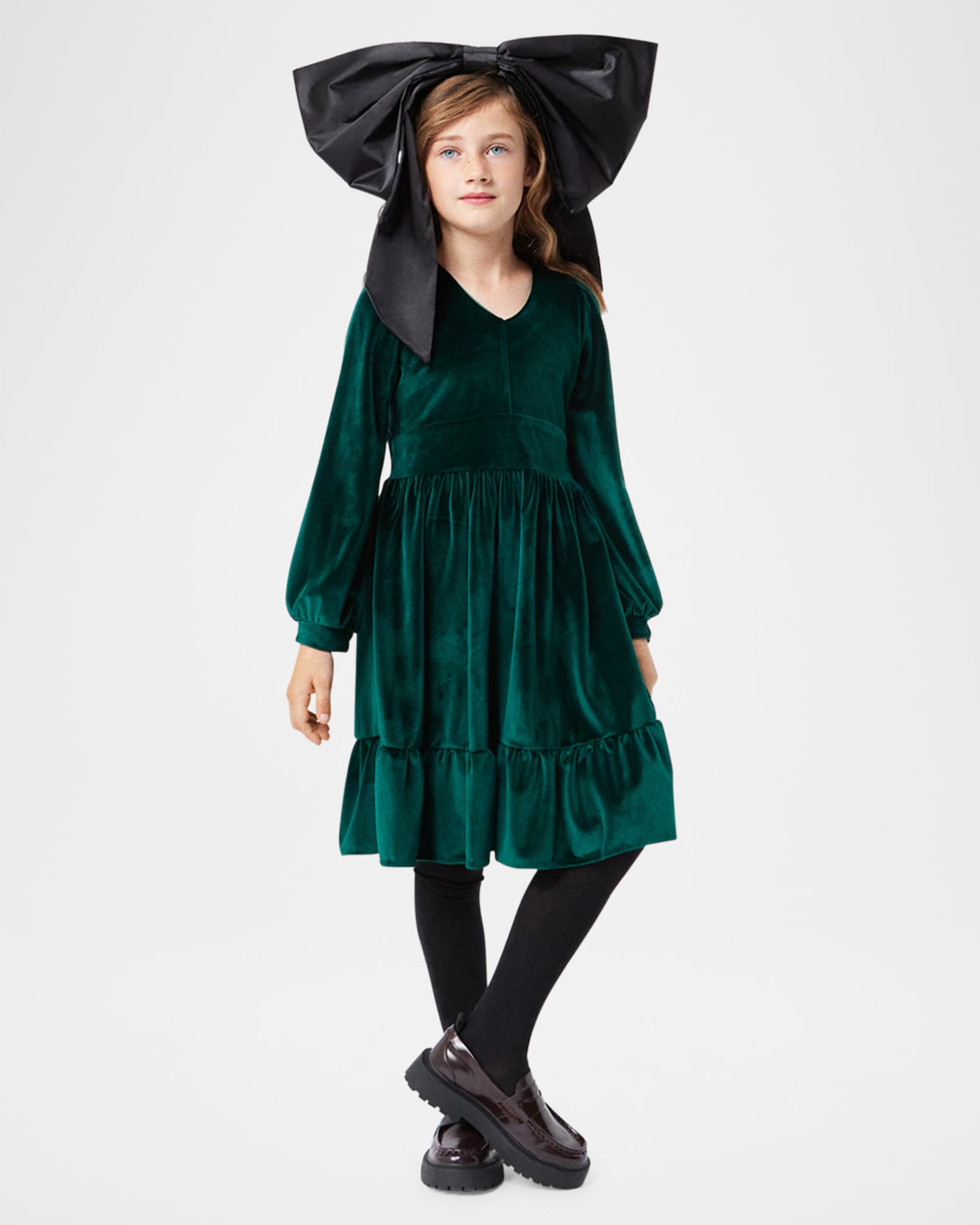 Girl's Calanthe V-Neck Dress 1