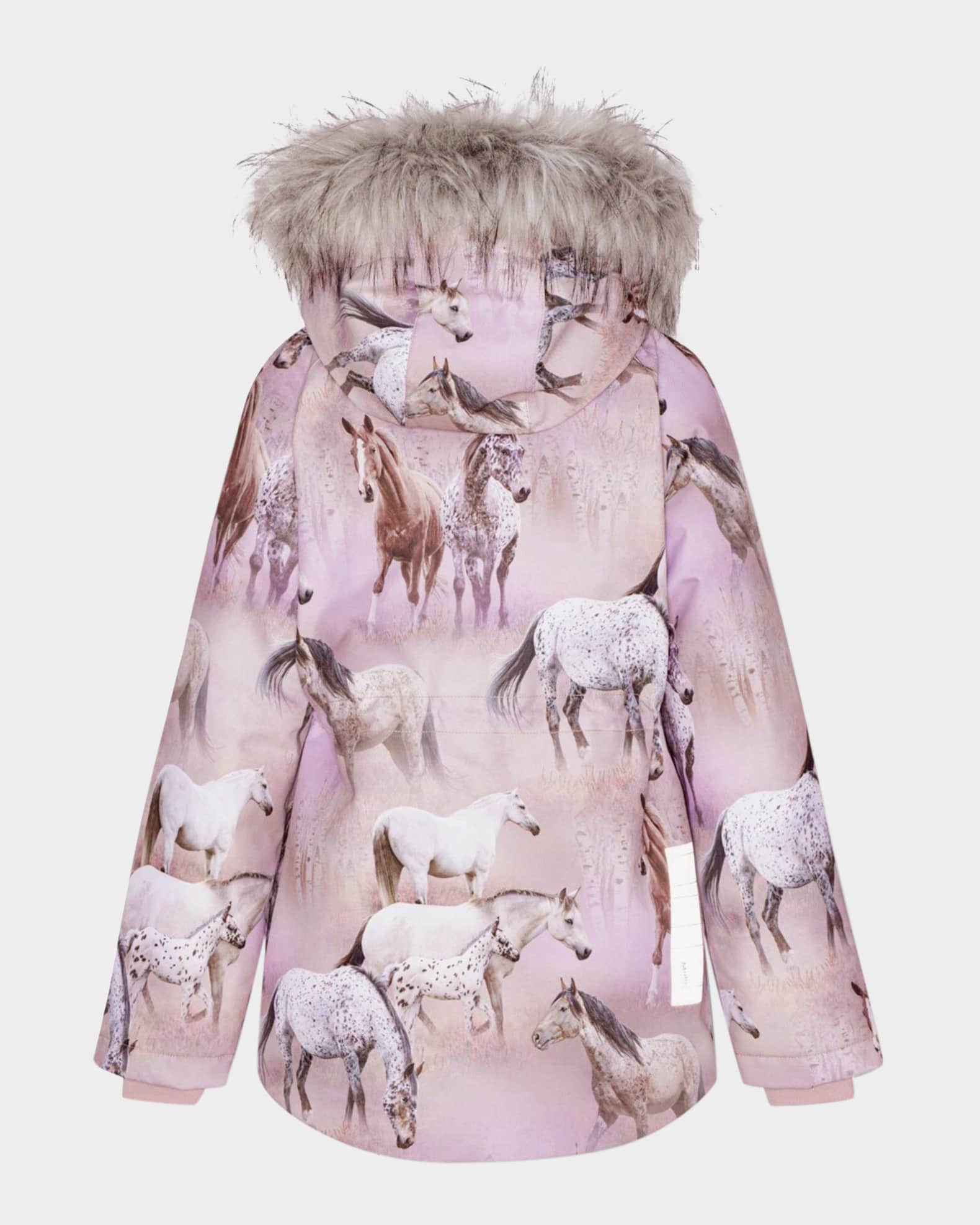 Girl s Cathy Praire Horse Print Faux Fur Coat