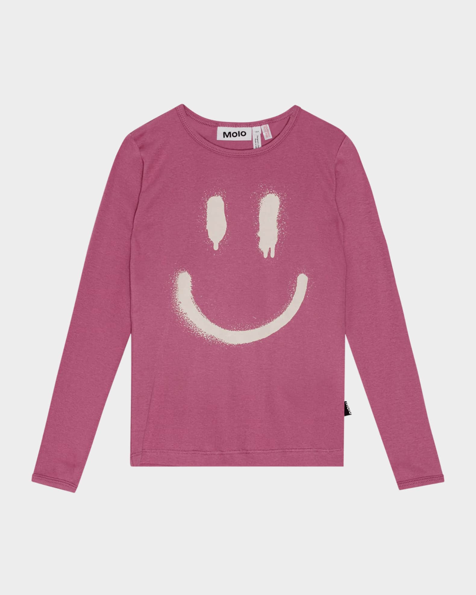 Girl's Lue Happy Face-Print 2-Piece Set 1