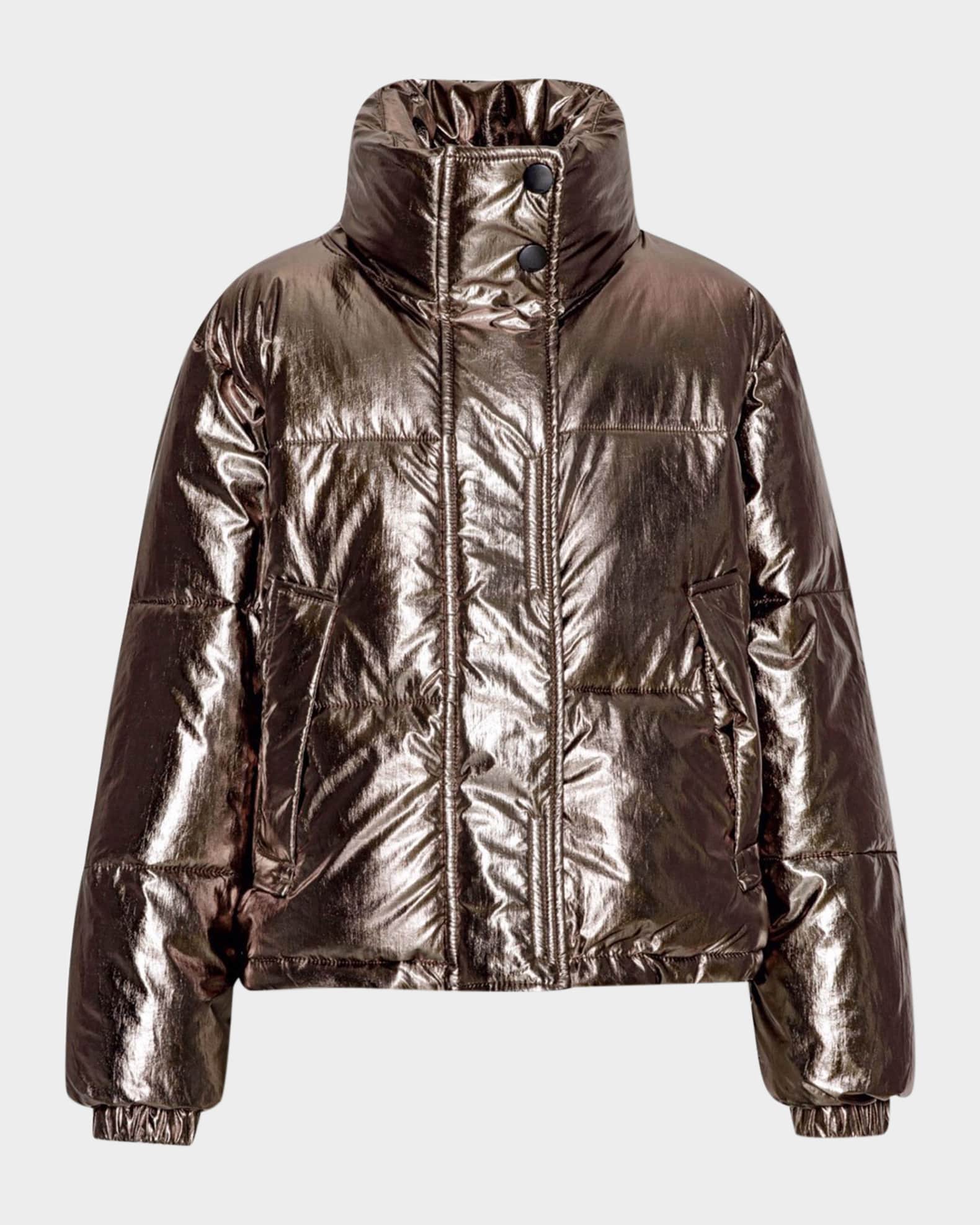Girl's Hansine Metallic Puffer Coat 0