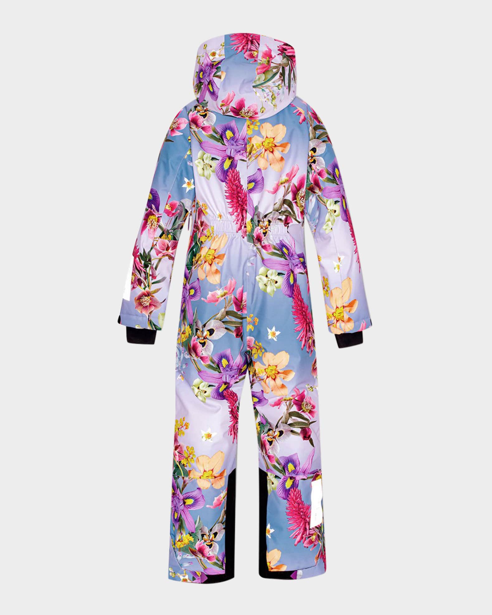 Girl's Hux Floral-Print Snowsuit 1