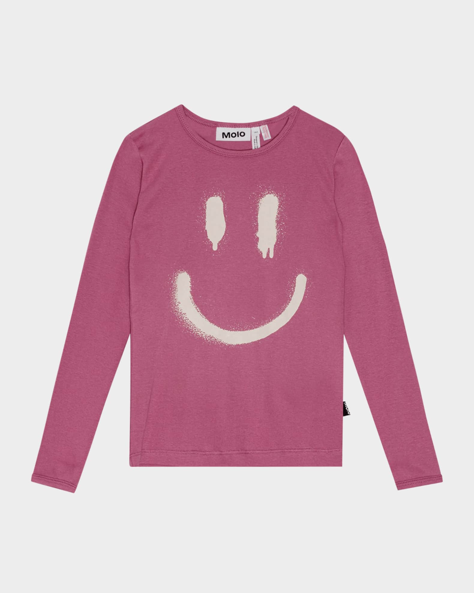 Girl's Lue Happy Face-Print 2-Piece Set 1