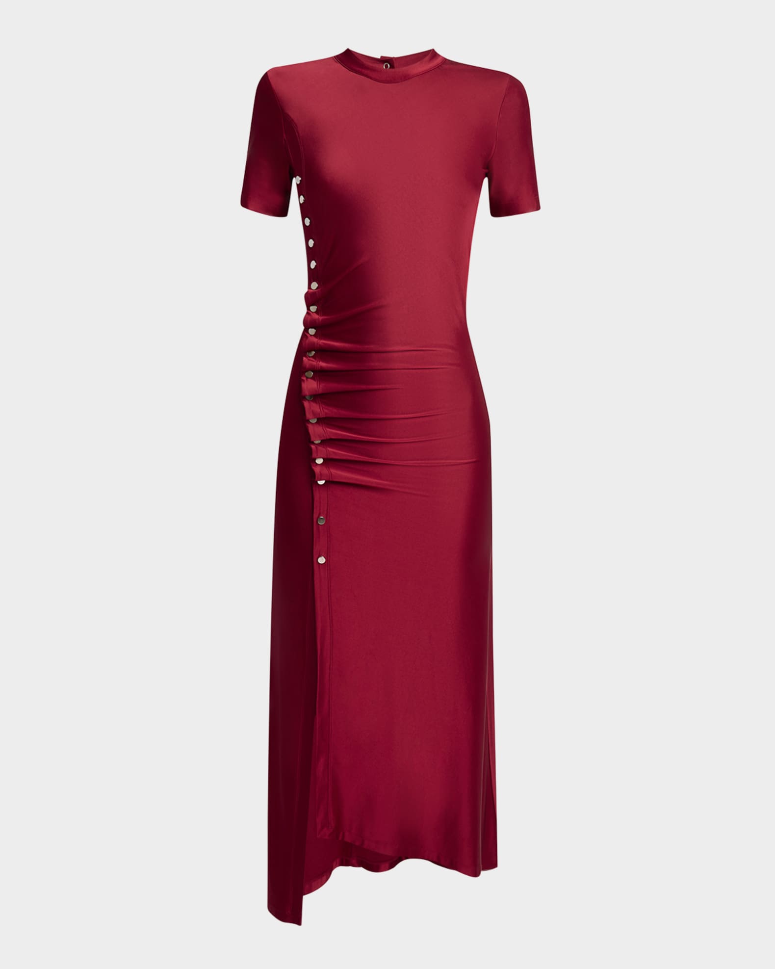 Side button midi dress hotsell