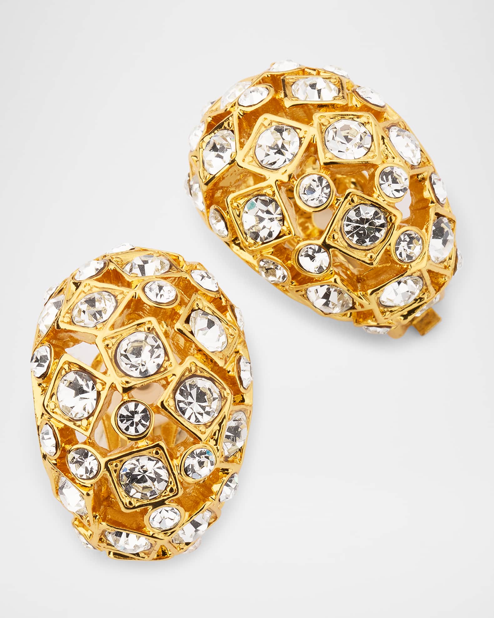 Crystal Cluster Clip-On Earrings 0