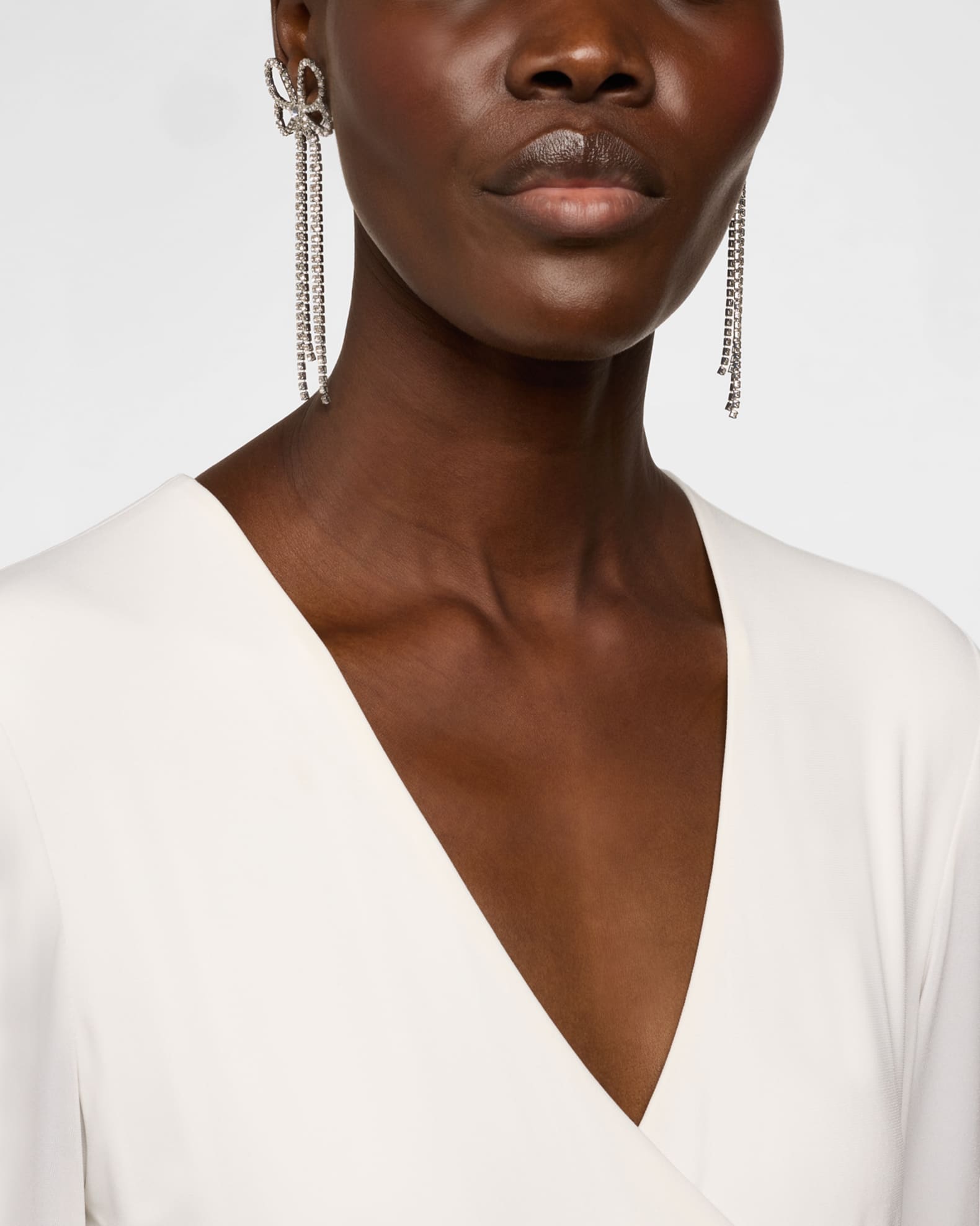 Crystal Bow Drop Earrings 1