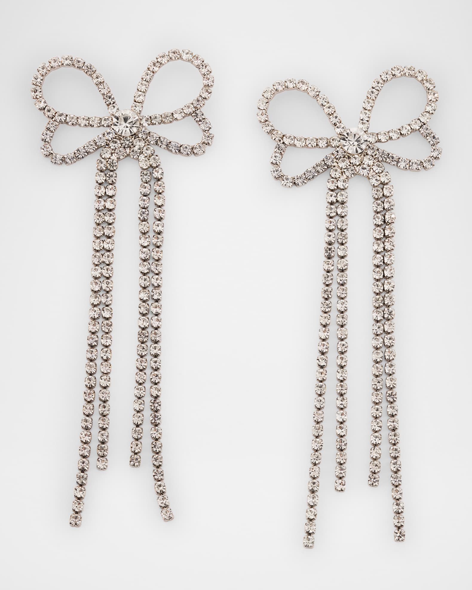 Crystal Bow Drop Earrings 0