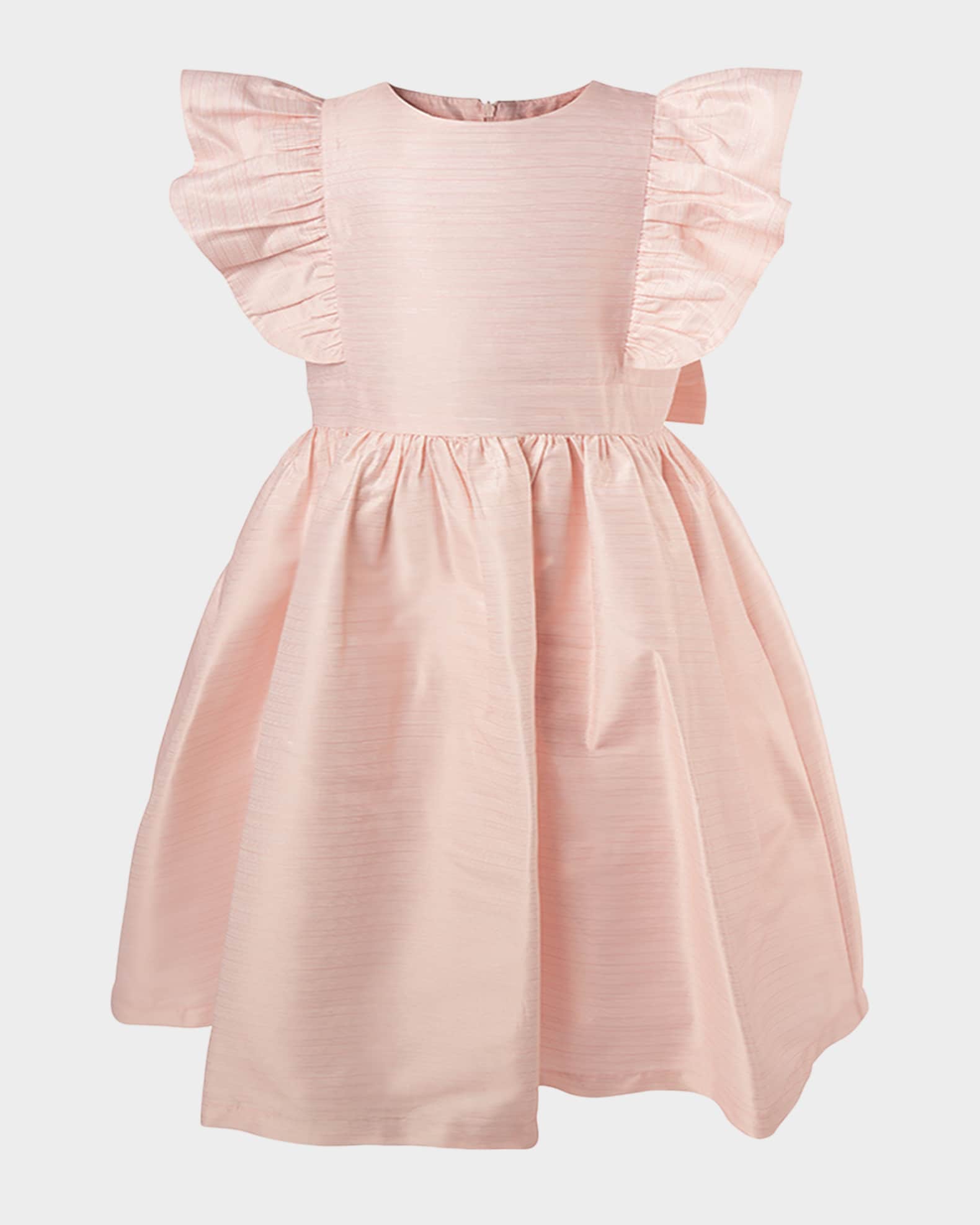 Girl's Shimmery Ruffle A-Line Dress, Size 3T-12 0