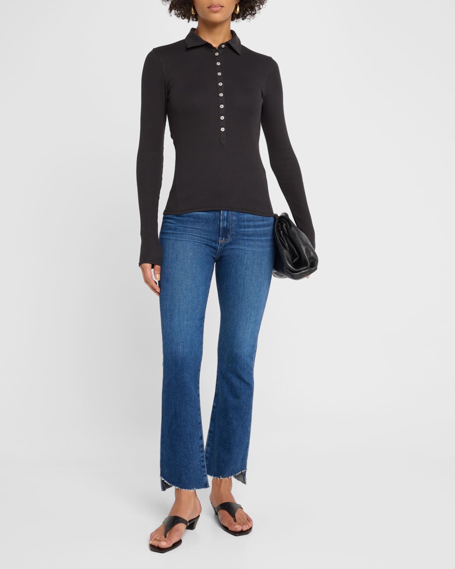 The Essential Ribbed Button Polo Top 1