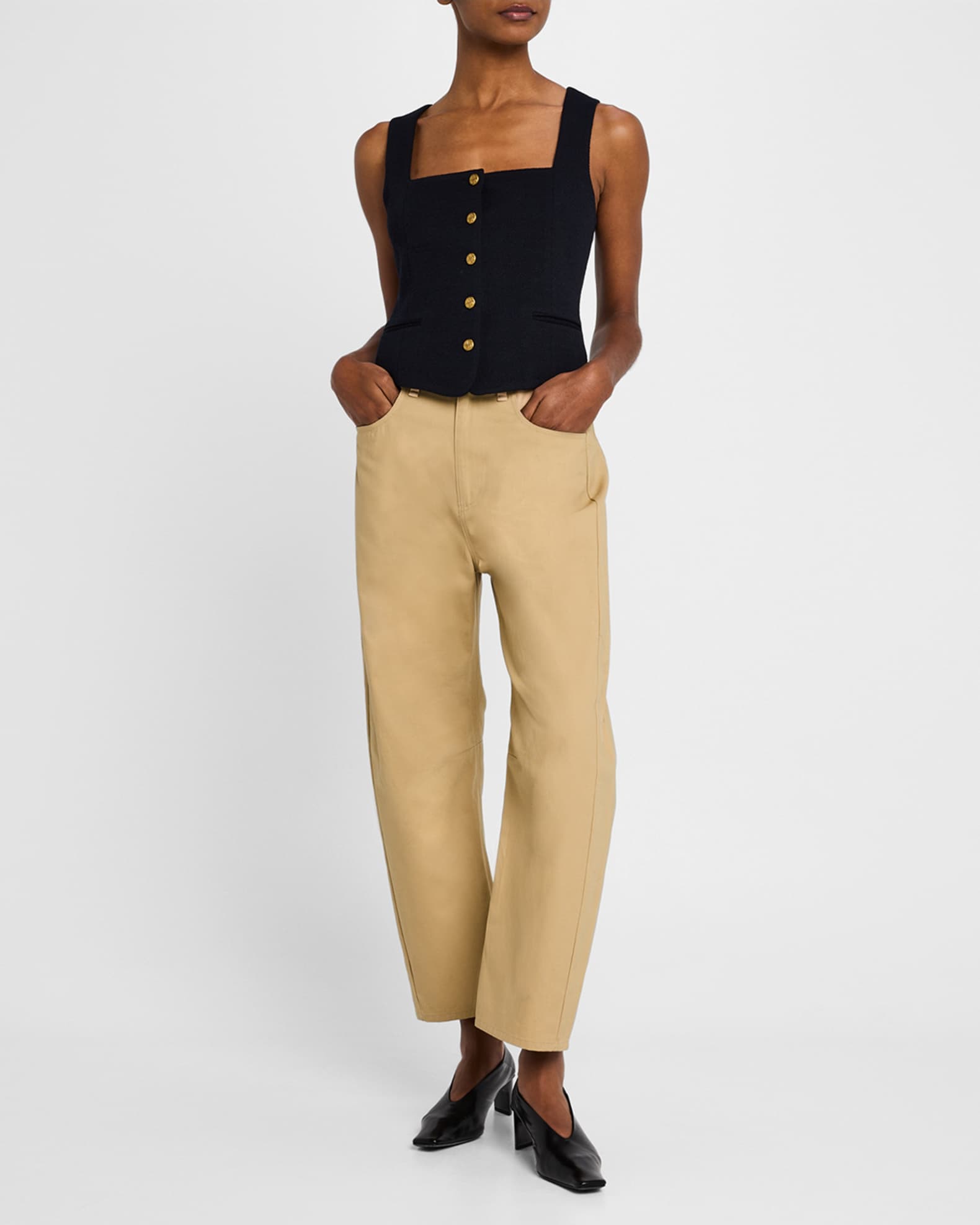 Charlie Curved Cotton Pants 1