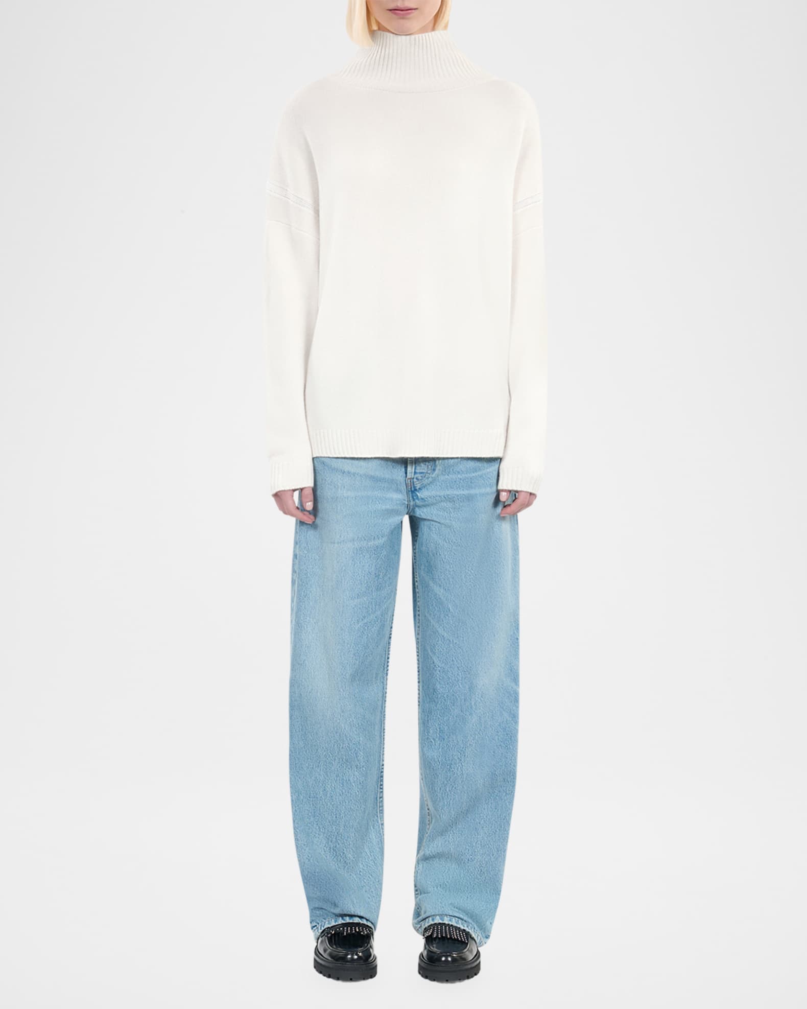 Essential Mock Neck Cashmere Sweater