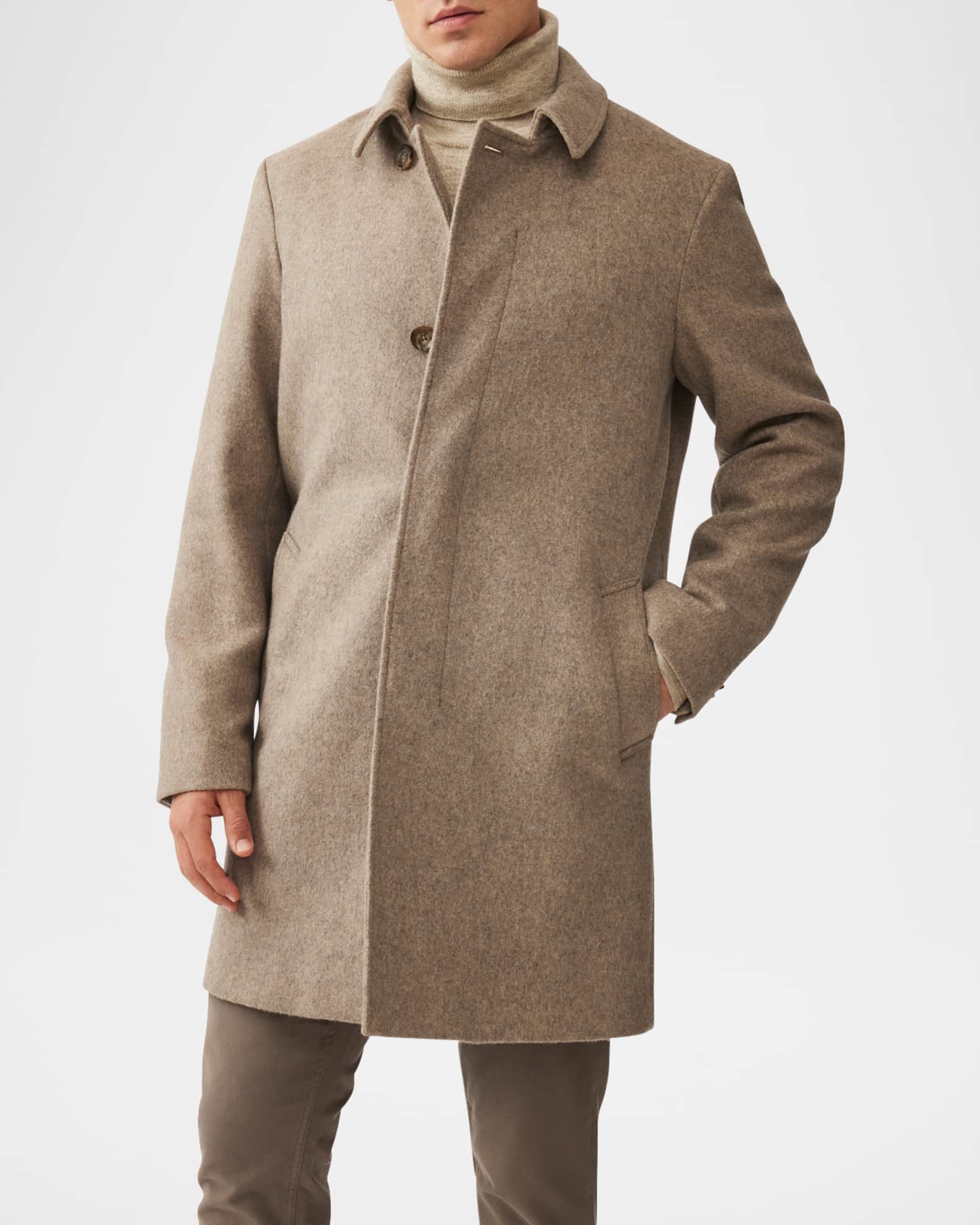 Rodd & Gunn Men's Mt Florence Melton Wool Coat | Neiman Marcus