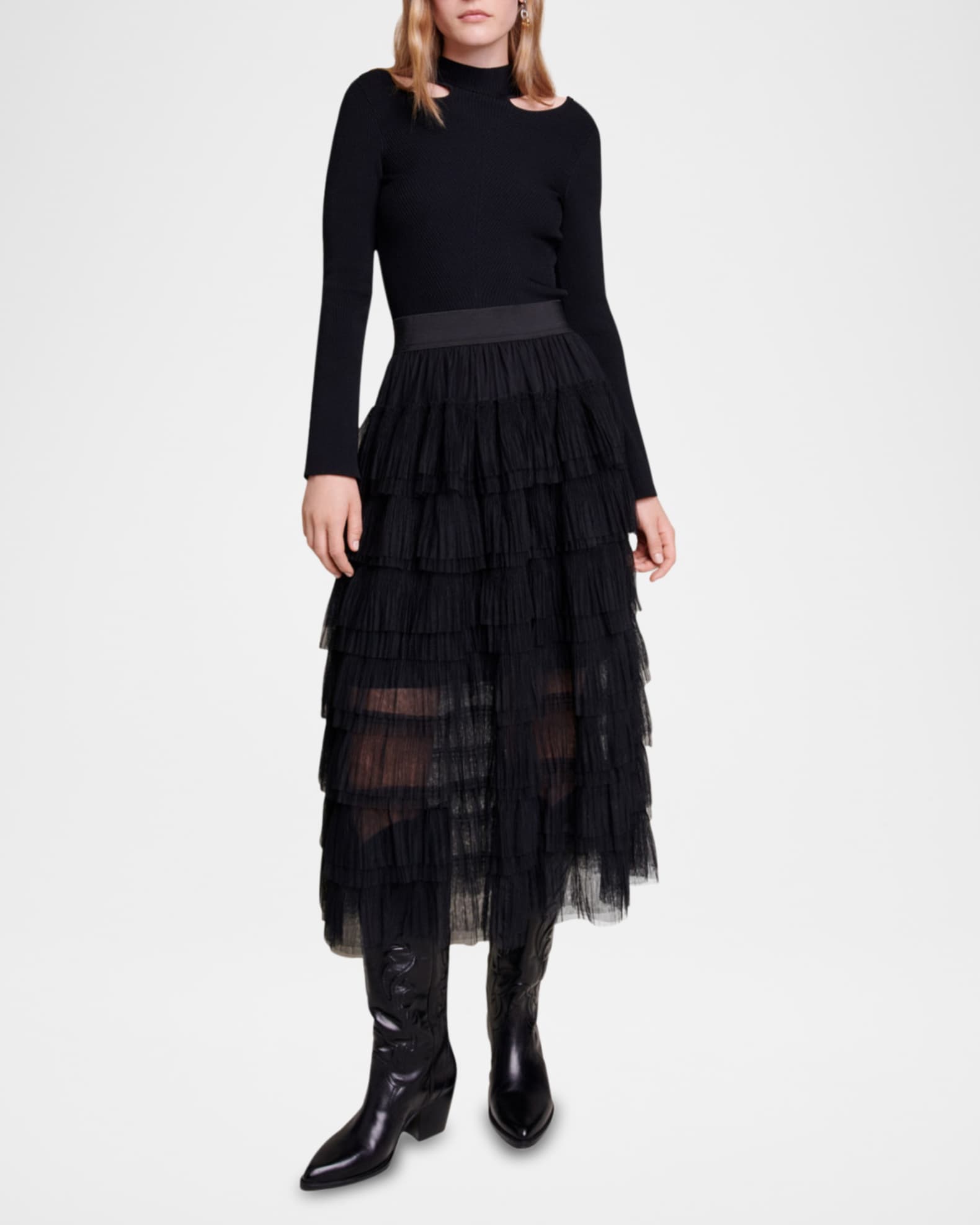 【関税＆送料込み】Givenchy Tulle Midi Skirt Long Pleated Skirt | GIVENCHY | elysewalker