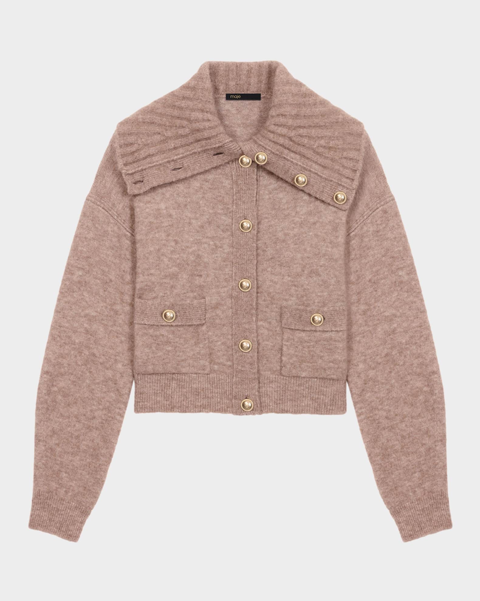 Maje Magical Knit Cropped Cardigan Neiman Marcus