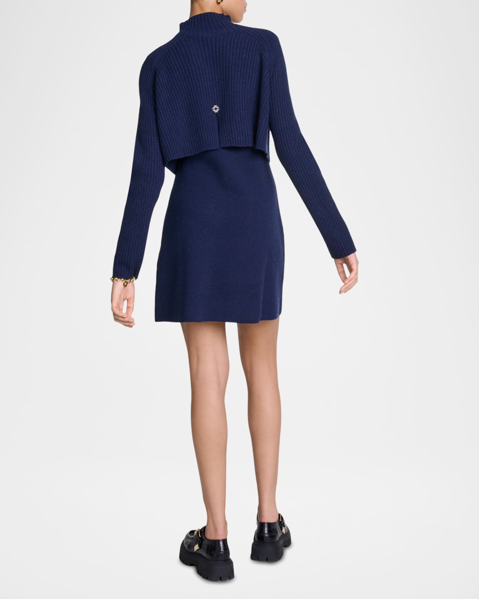 Maje Roquette Two-in-One Knit Dress | Neiman Marcus