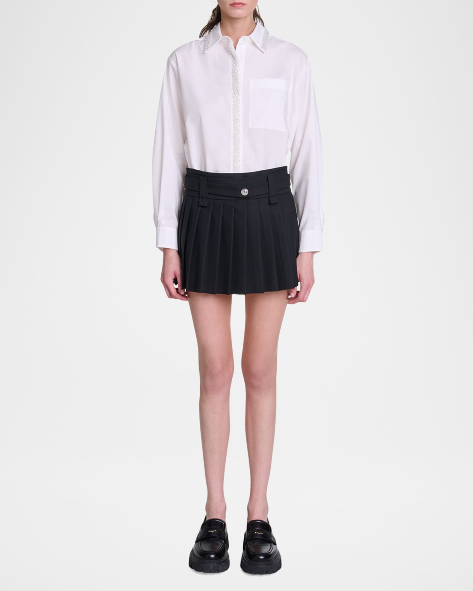 Jinimou Pleated Mini Skirt
