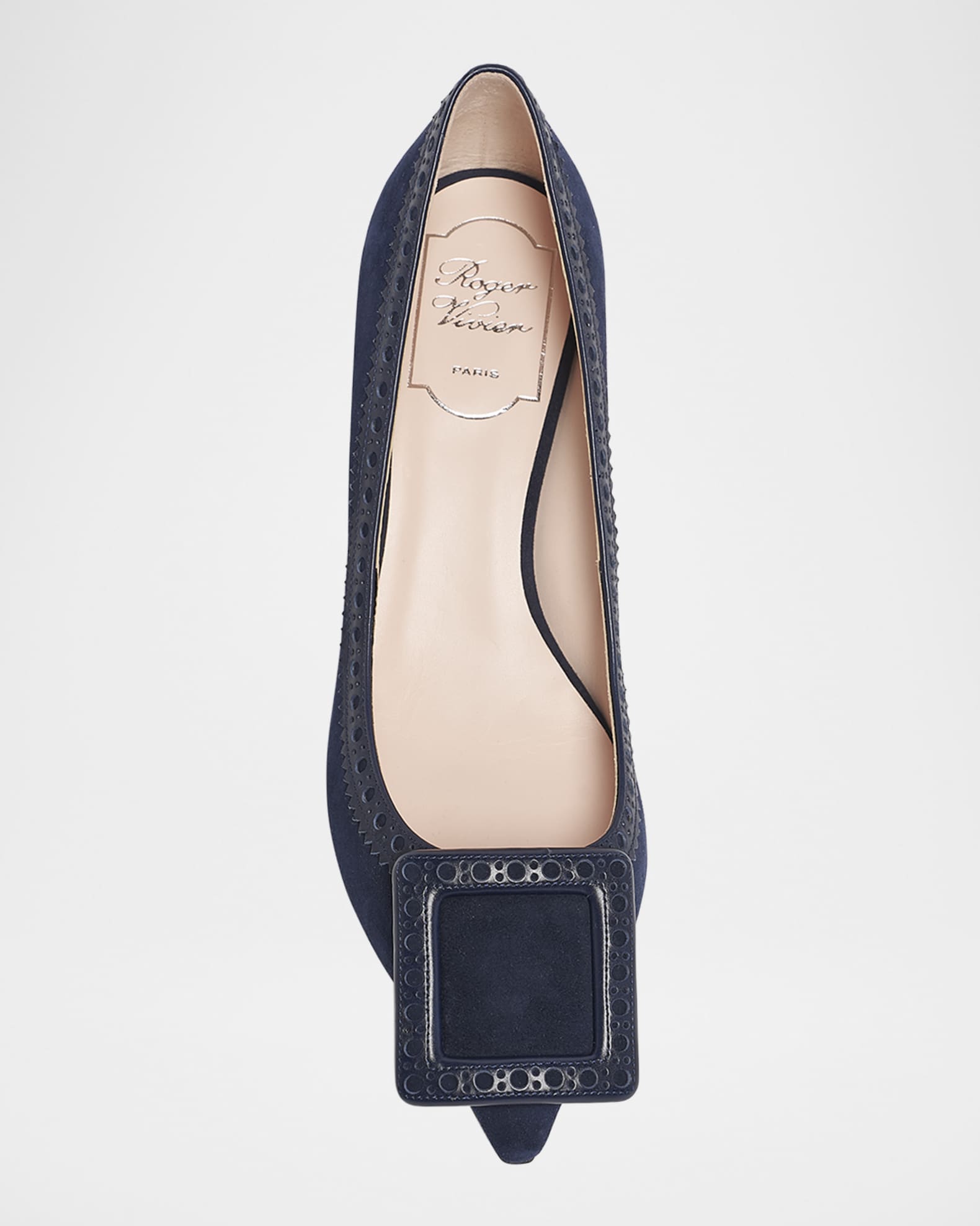 【Roger Vivier】Viv' In The City スエード ミュール Viv' in The City Pumps in suede Brown Woman