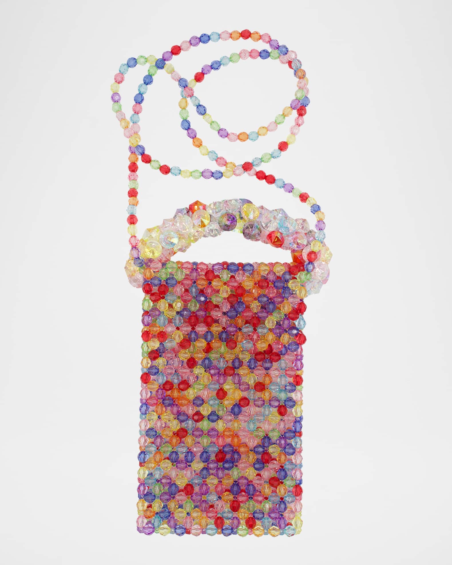 Girl's Bejeweled & Micro Beaded Crossbody Bag  1