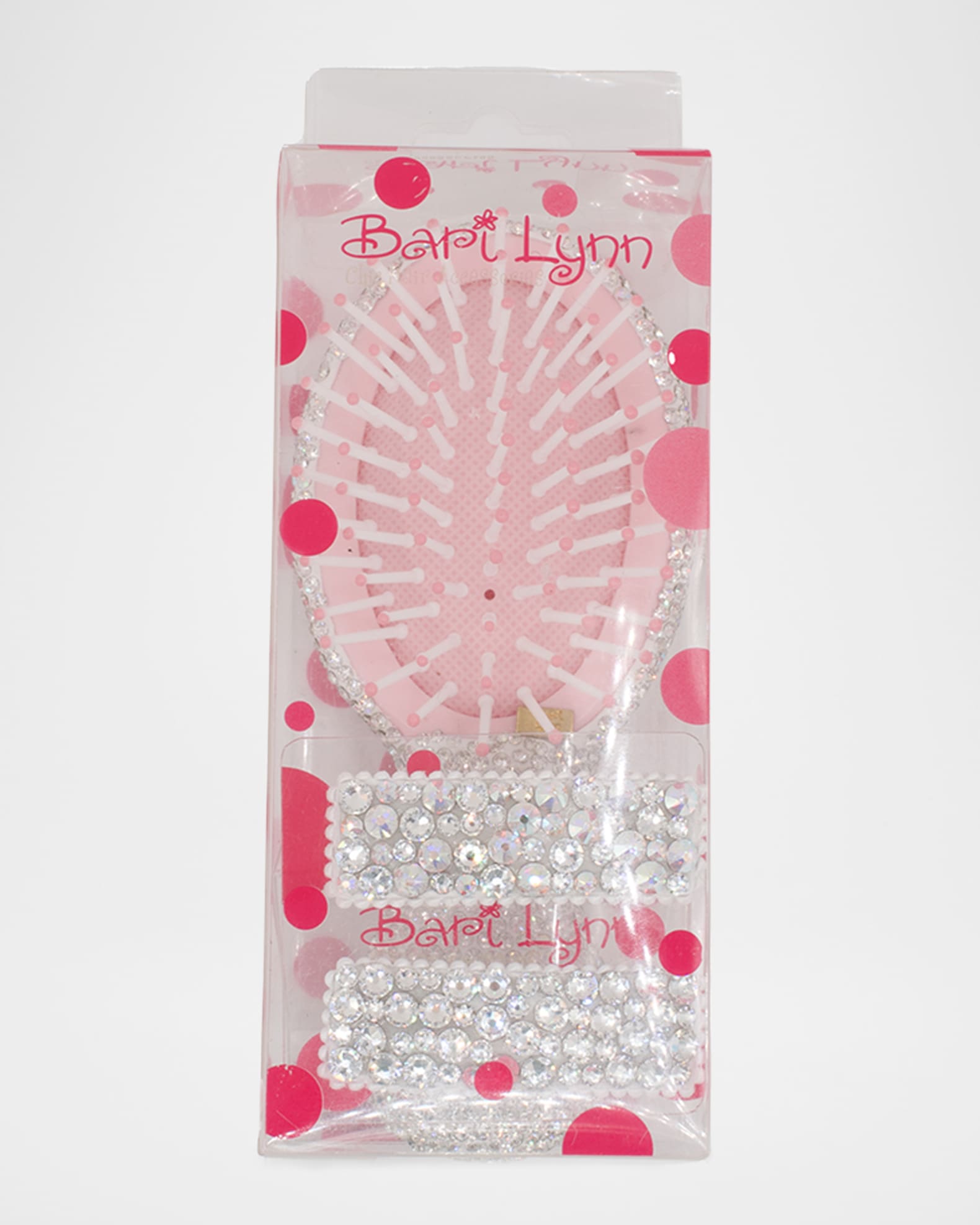 Girl's Rhinestone Travel Brush & Clips Holiday Gift Box Set 1