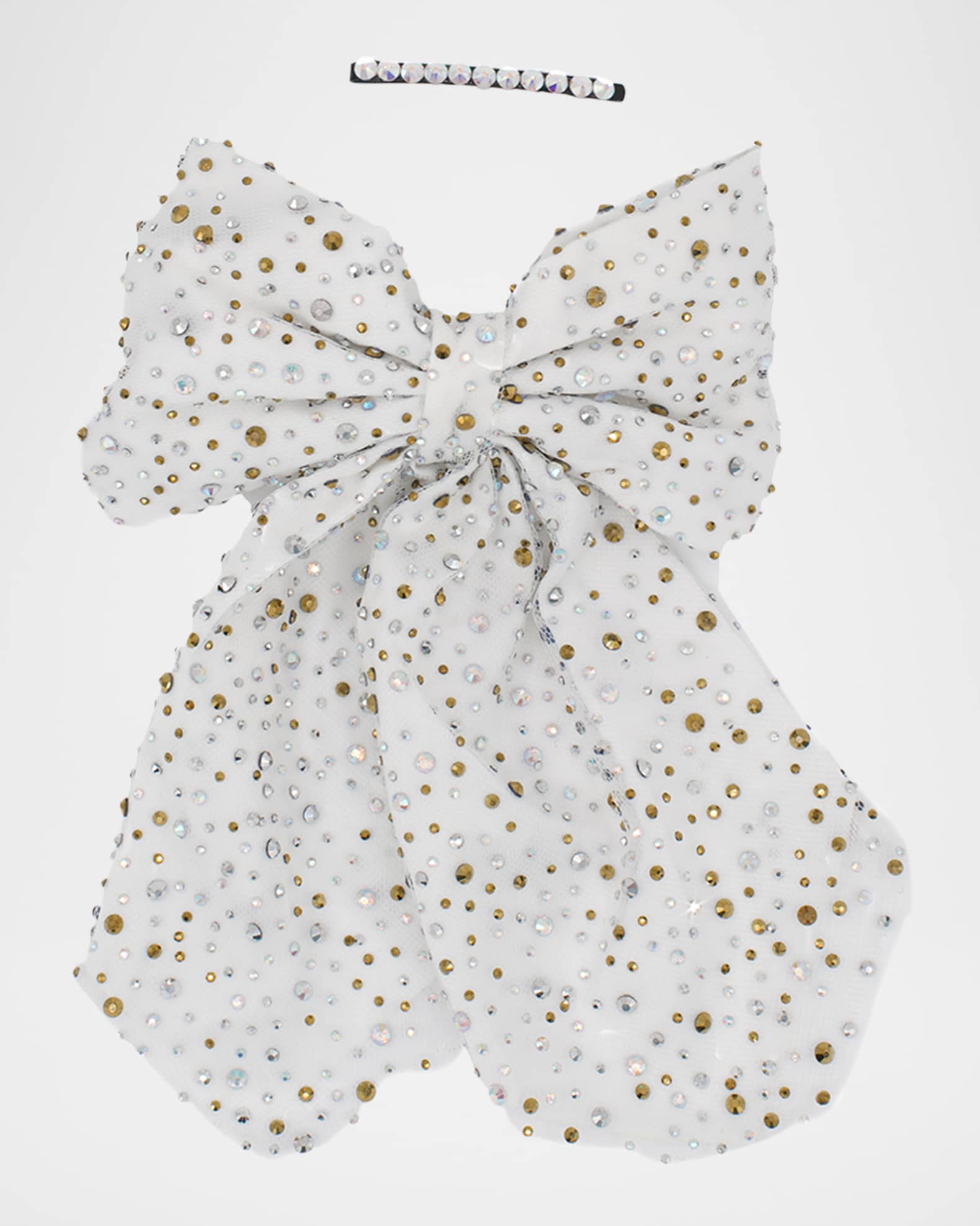 Girl’s Crystalized Large Bow and Barret Set 0