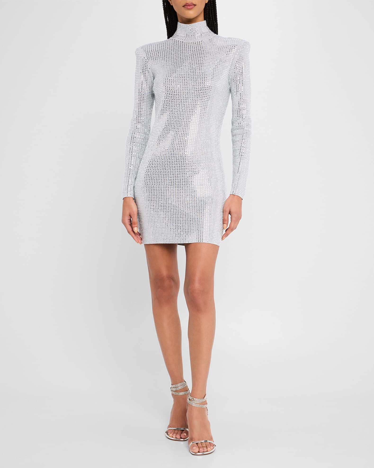 Aisling Embellished Mock-Neck Mini Dress 1