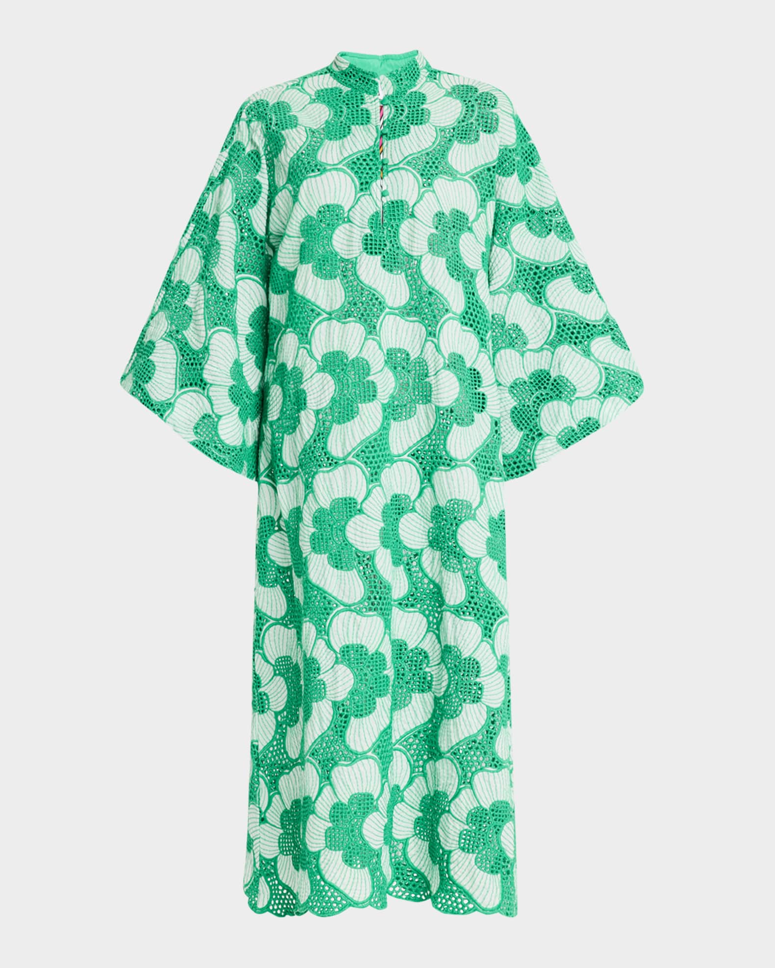 Netted Floral Lace Maxi Caftan