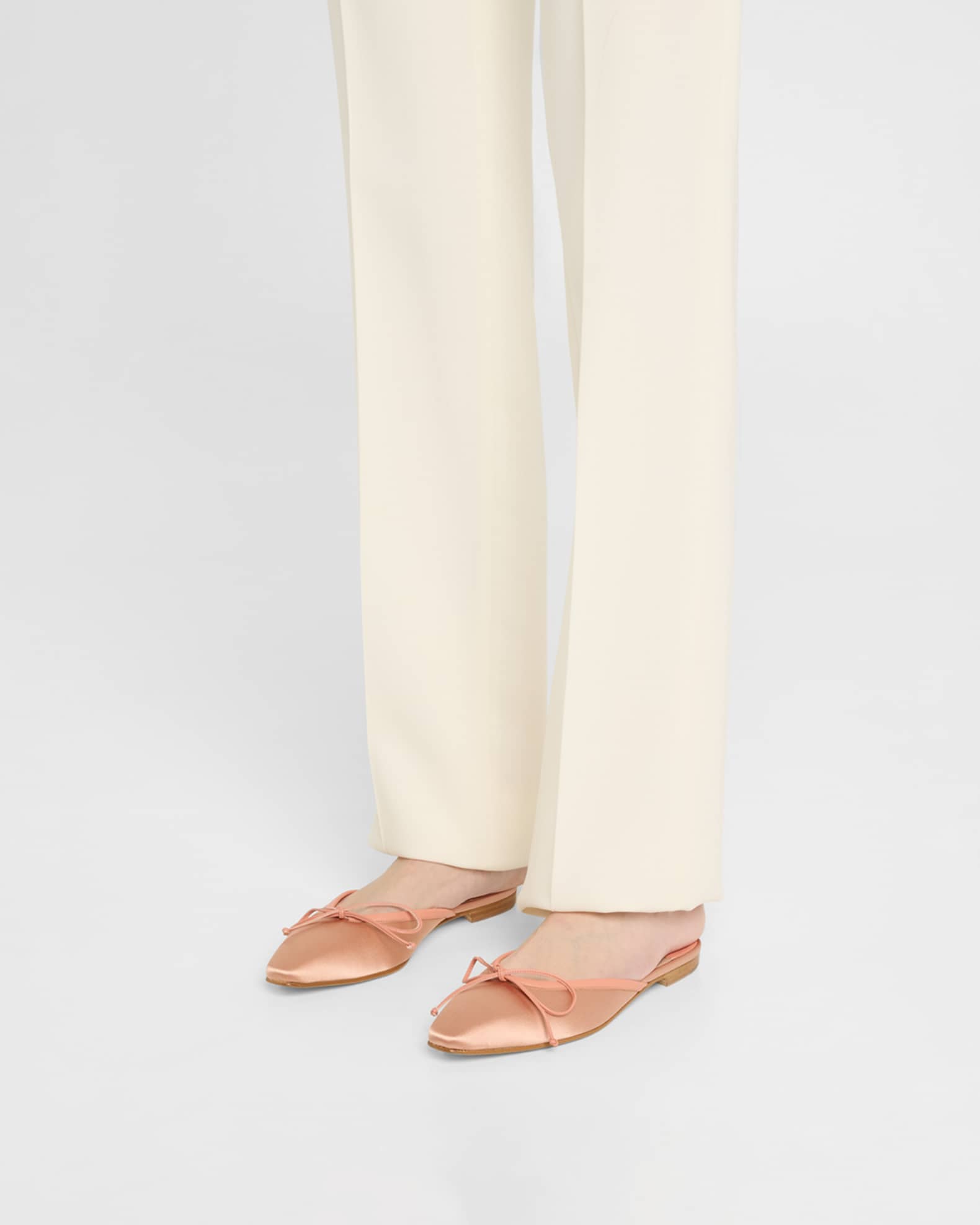 Satin Bow Ballerina Flats 1