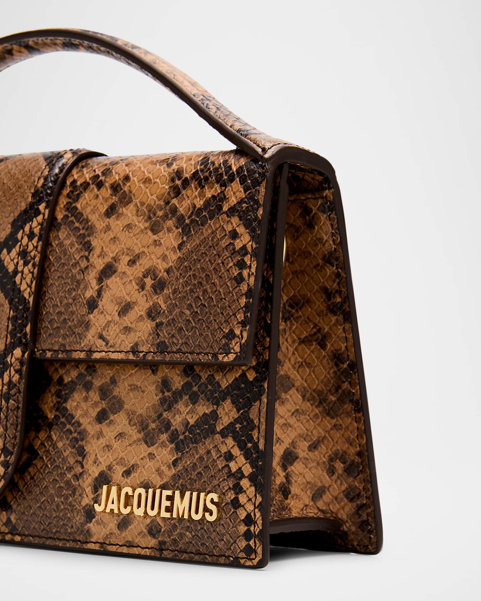 Jacquemus Le Grand Bambino Snakeskin Print Crossbody Bag Neiman Marcus