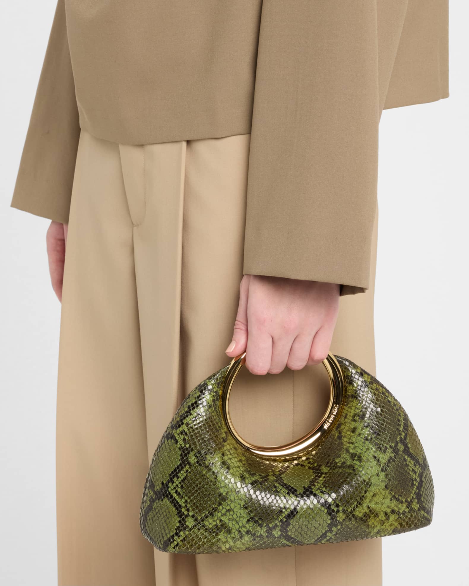 Snakeskin print handbag on sale