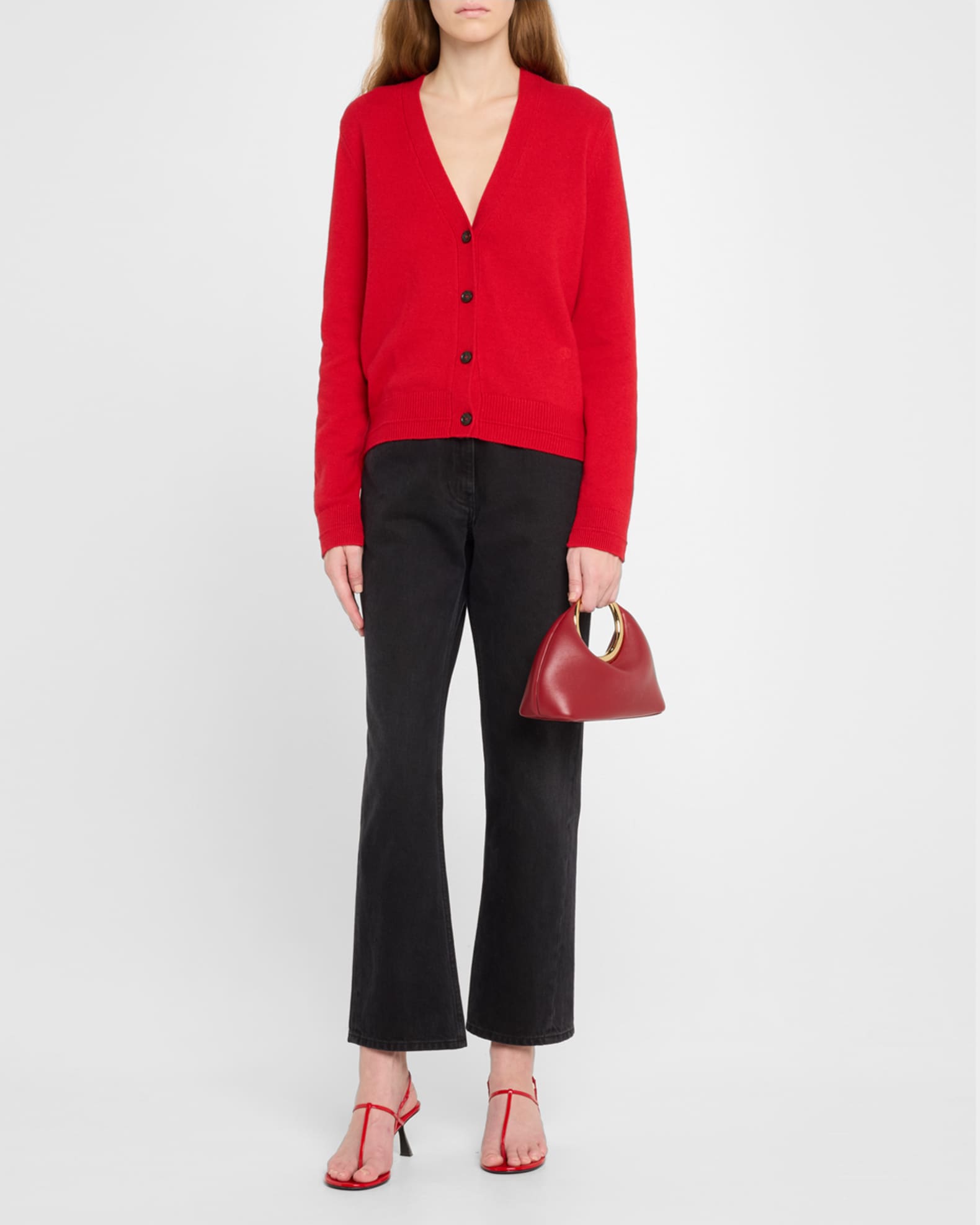 Jacquemus Le Petit Calino Ring Leather Top-Handle Bag