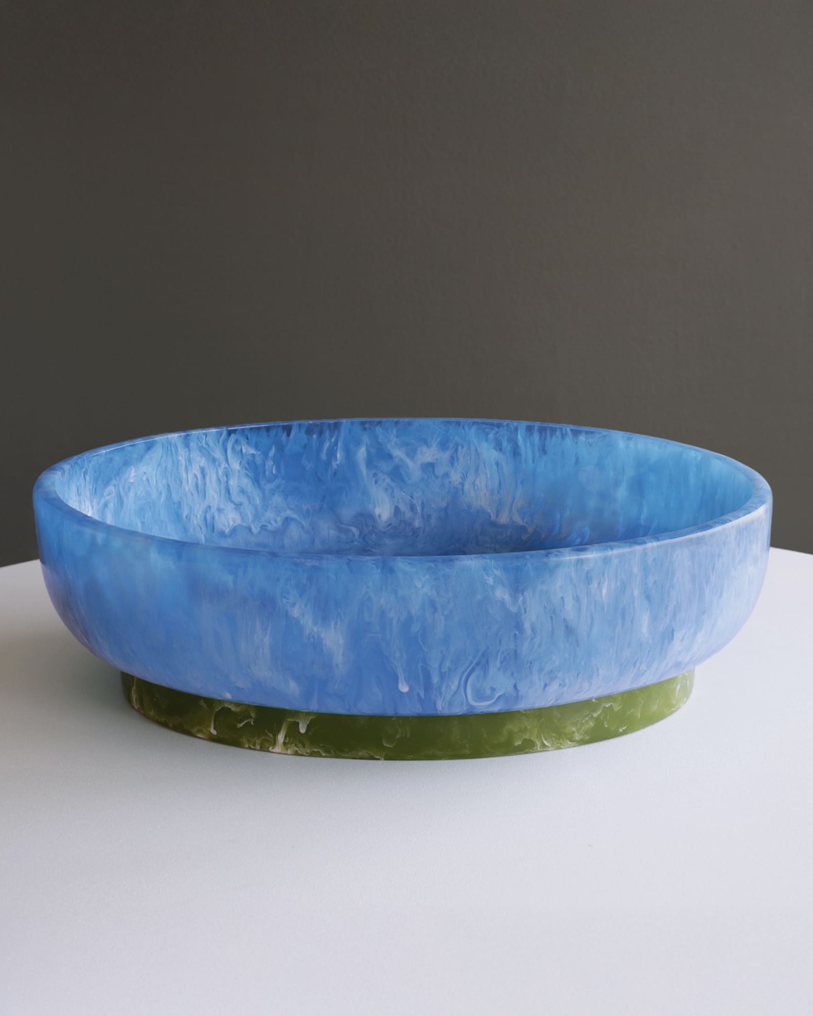 Resin Rio Large Oval Bowl with Base 0