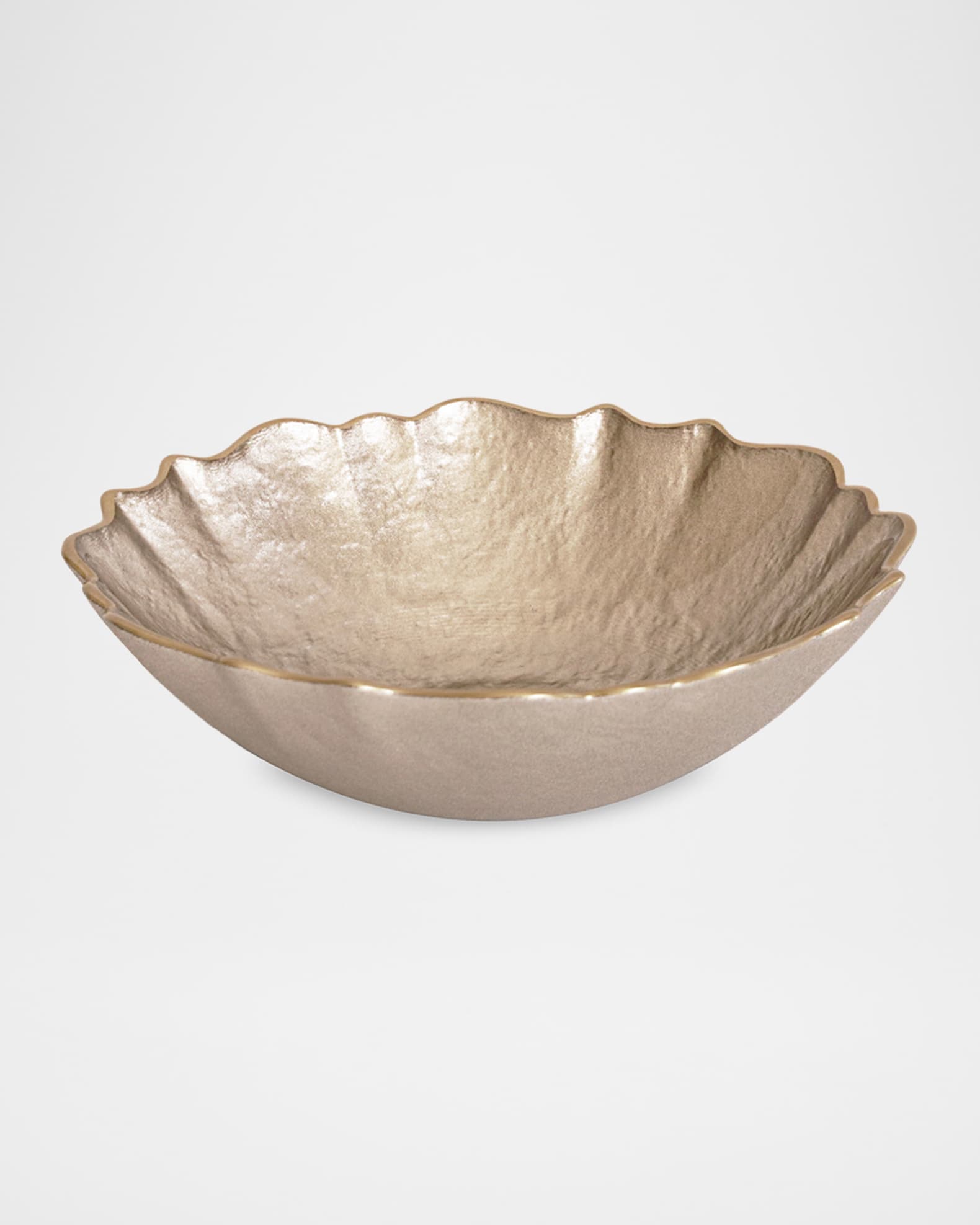 Small Round Bowl, Taupe/Gold 1