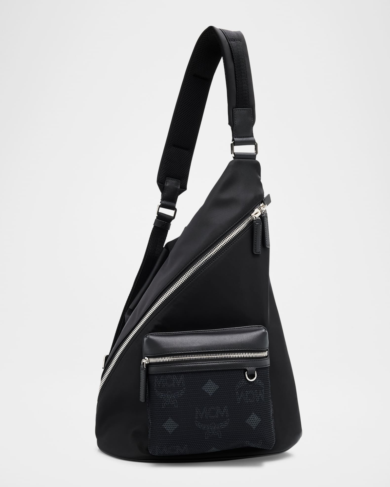 Men's Aren Nylon and Leather Sling Bag 0