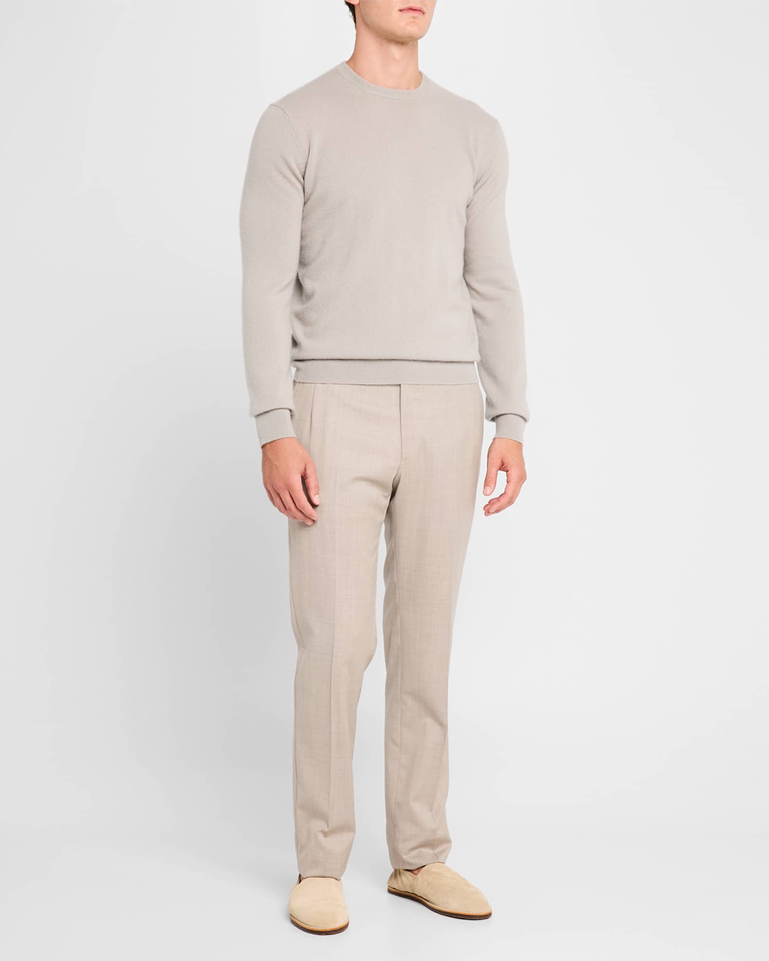Neiman Marcus Men s Cashmere Crewneck Sweater Neiman Marcus