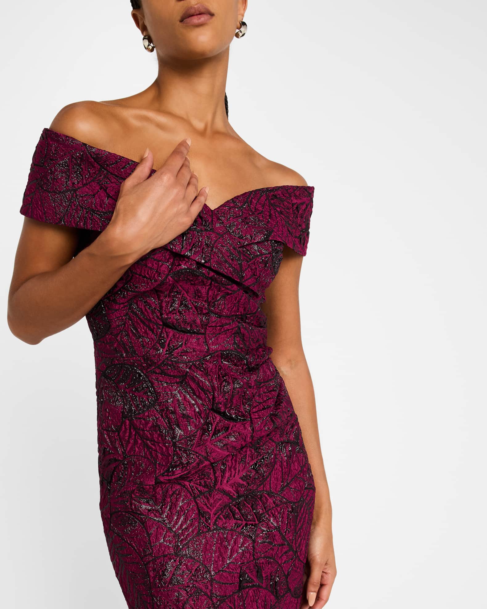 Teri jon bow neck sheath dress sale