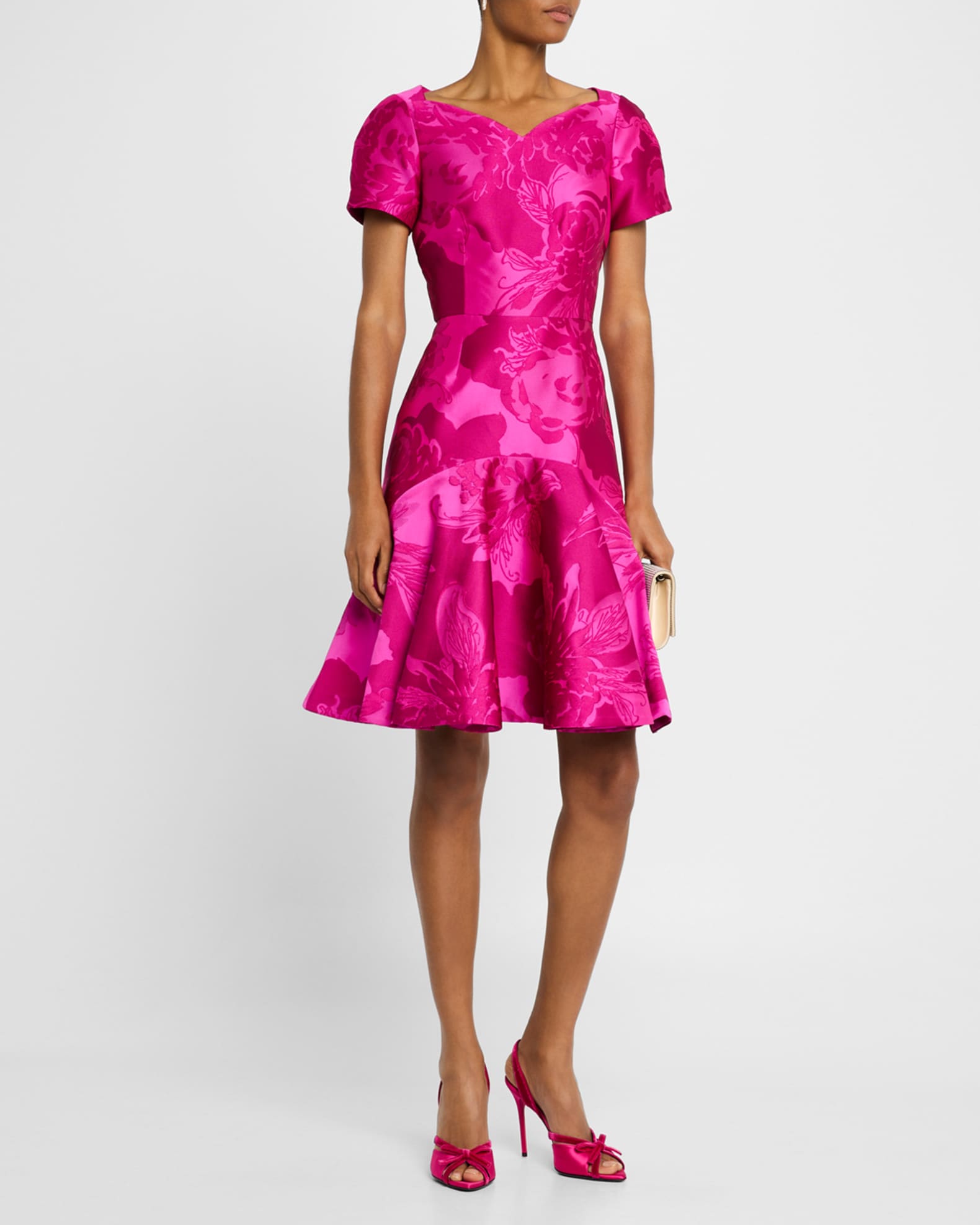 Floral Mikado Flounce Dress 1