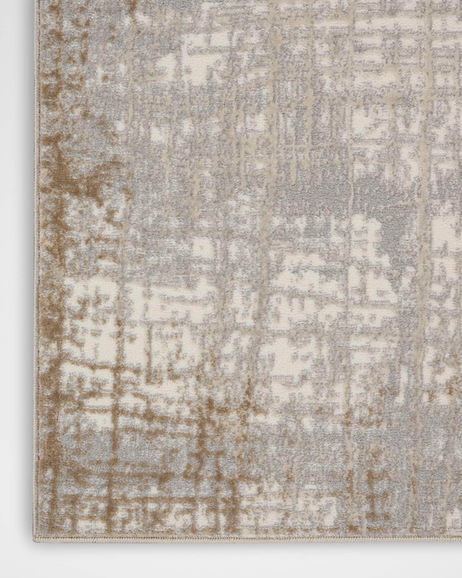 Rush Blue/Beige Power-Loomed Rug | Neiman Marcus