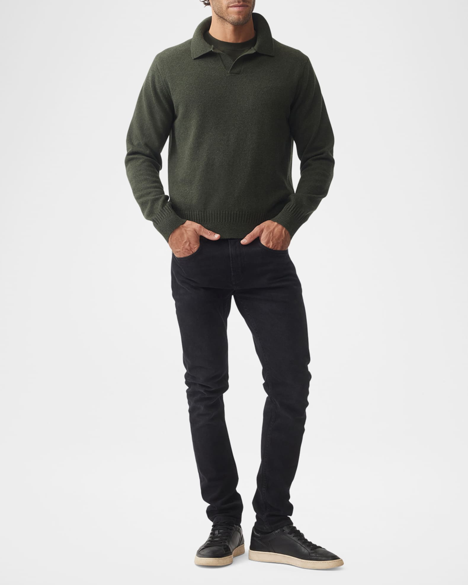 Men's Kingswood Johnny-Collar Polo Sweater 1