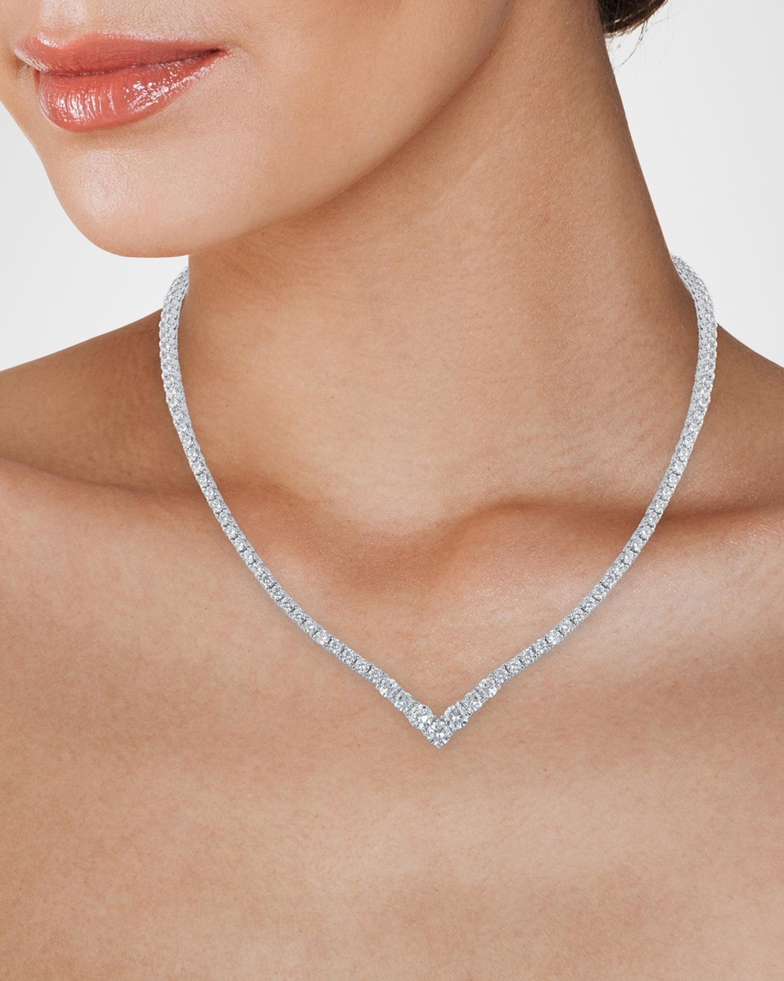 Golconda by Kenneth Jay Lane Round Cubic Zirconia V-Front 
