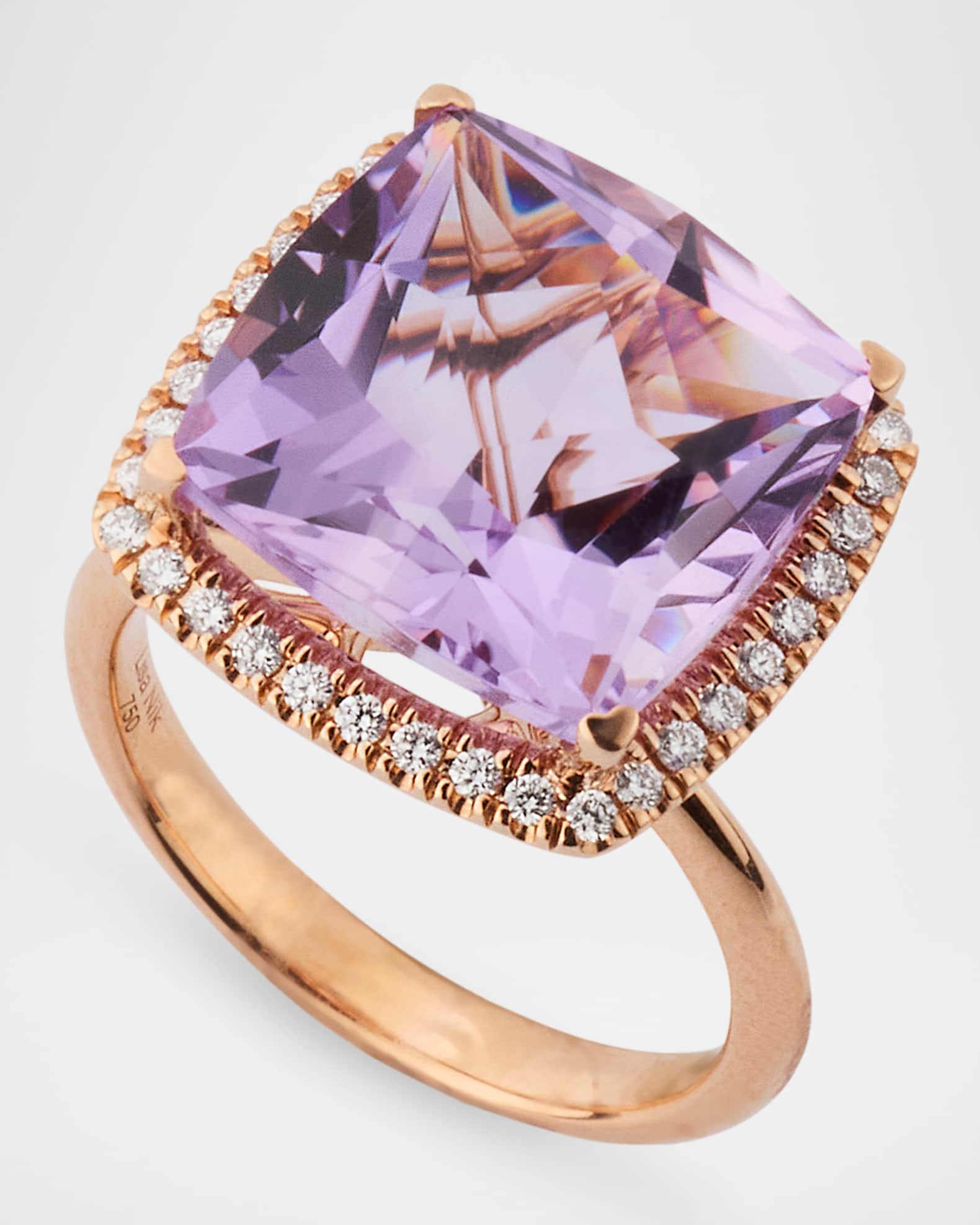 Lisa Nik Rocks 18K Rose Gold Rose de France Quartz and Diamond