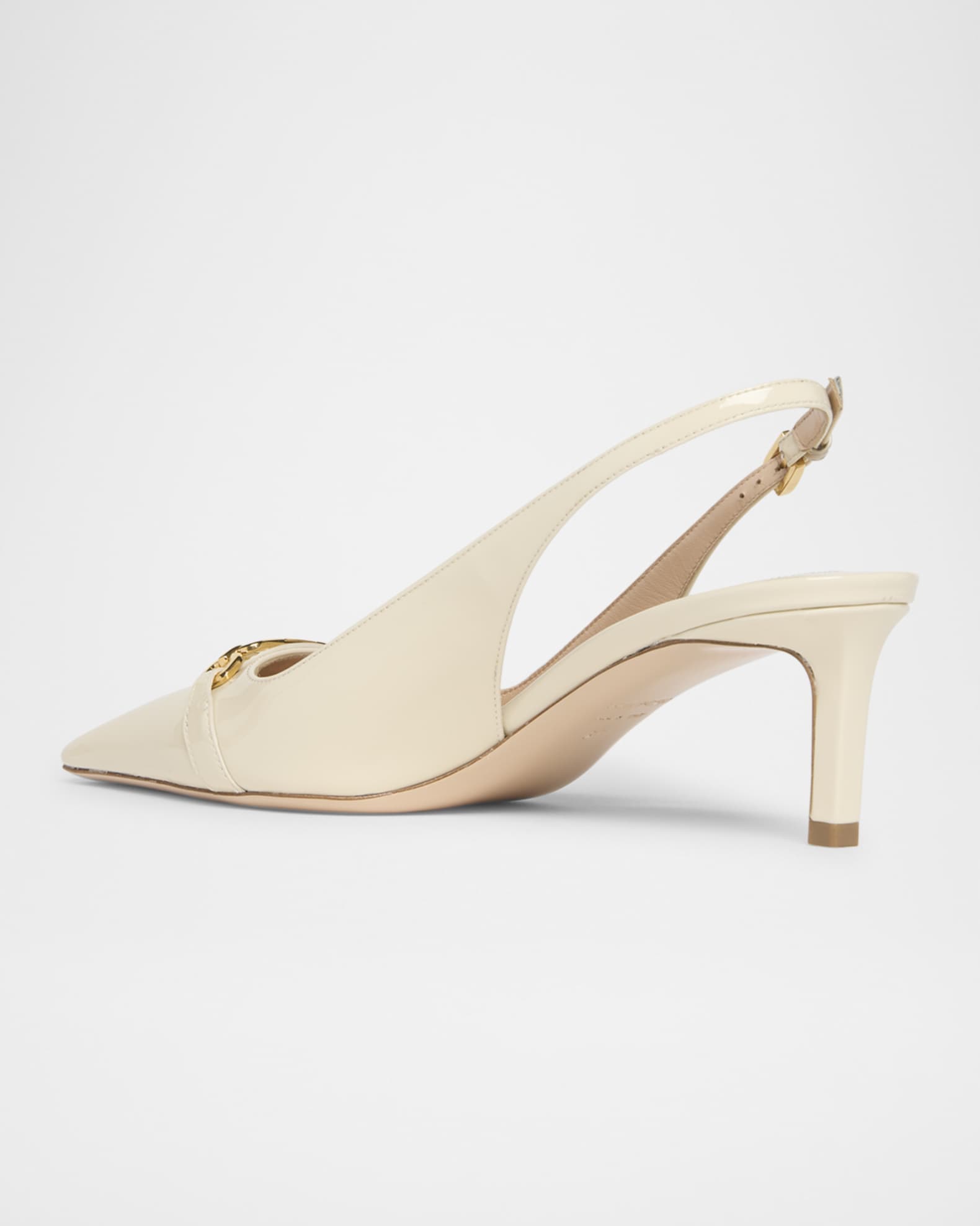 Whitney Patent Leather Slingback Ballerina Pumps 1