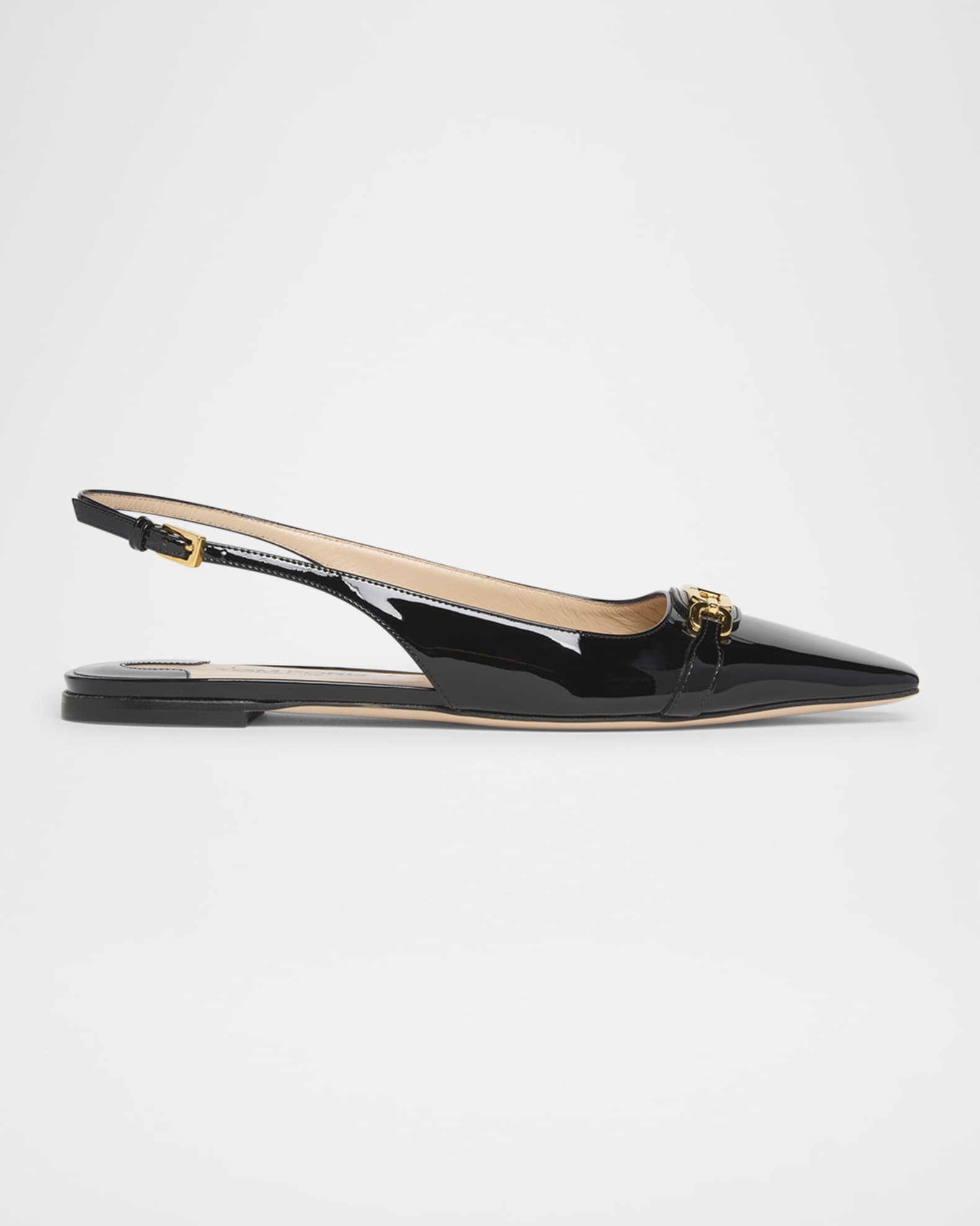 Whitney Patent Leather Slingback Ballerina Flats