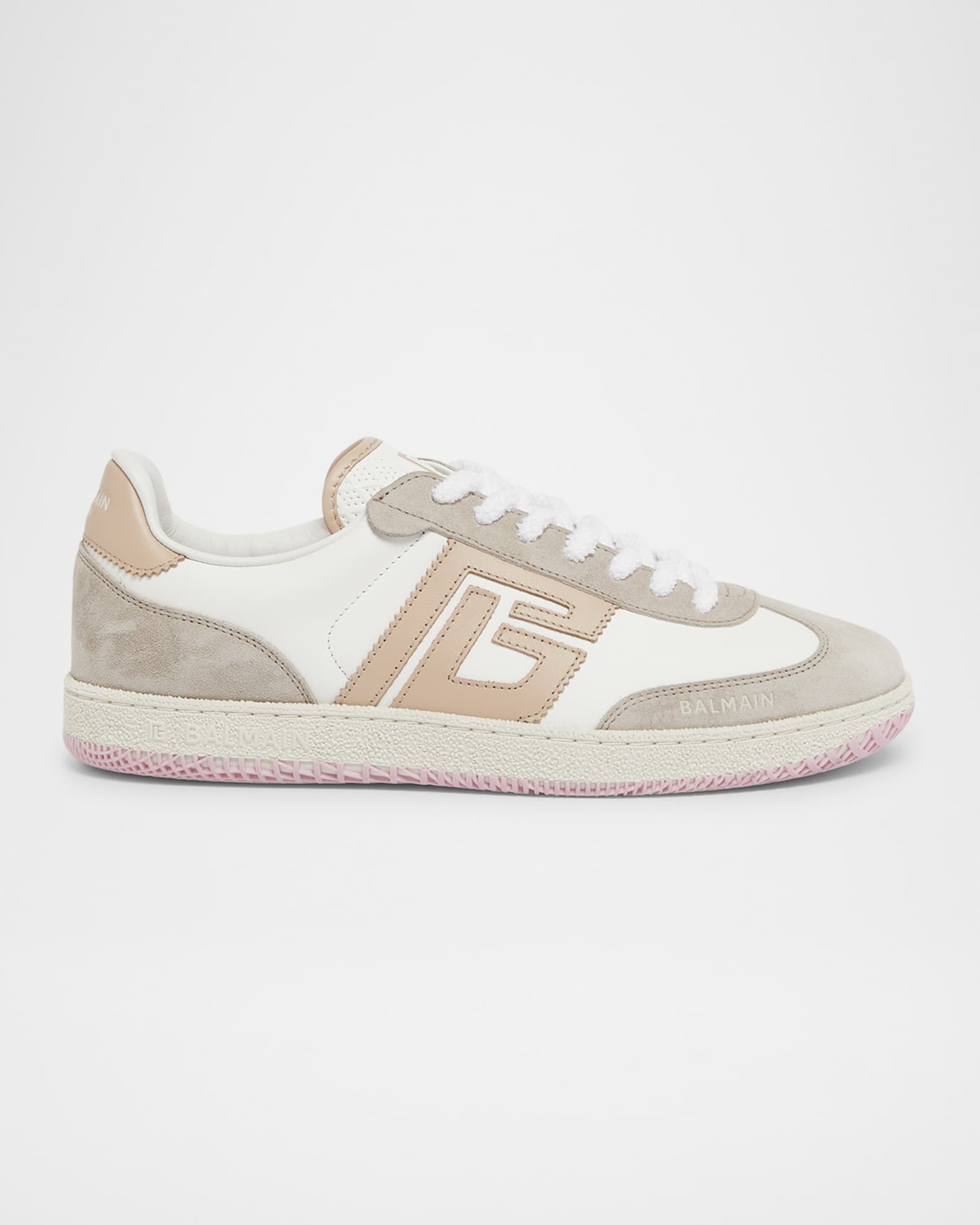 Men's Swan Leather and Suede Low-Top Sneakers 0